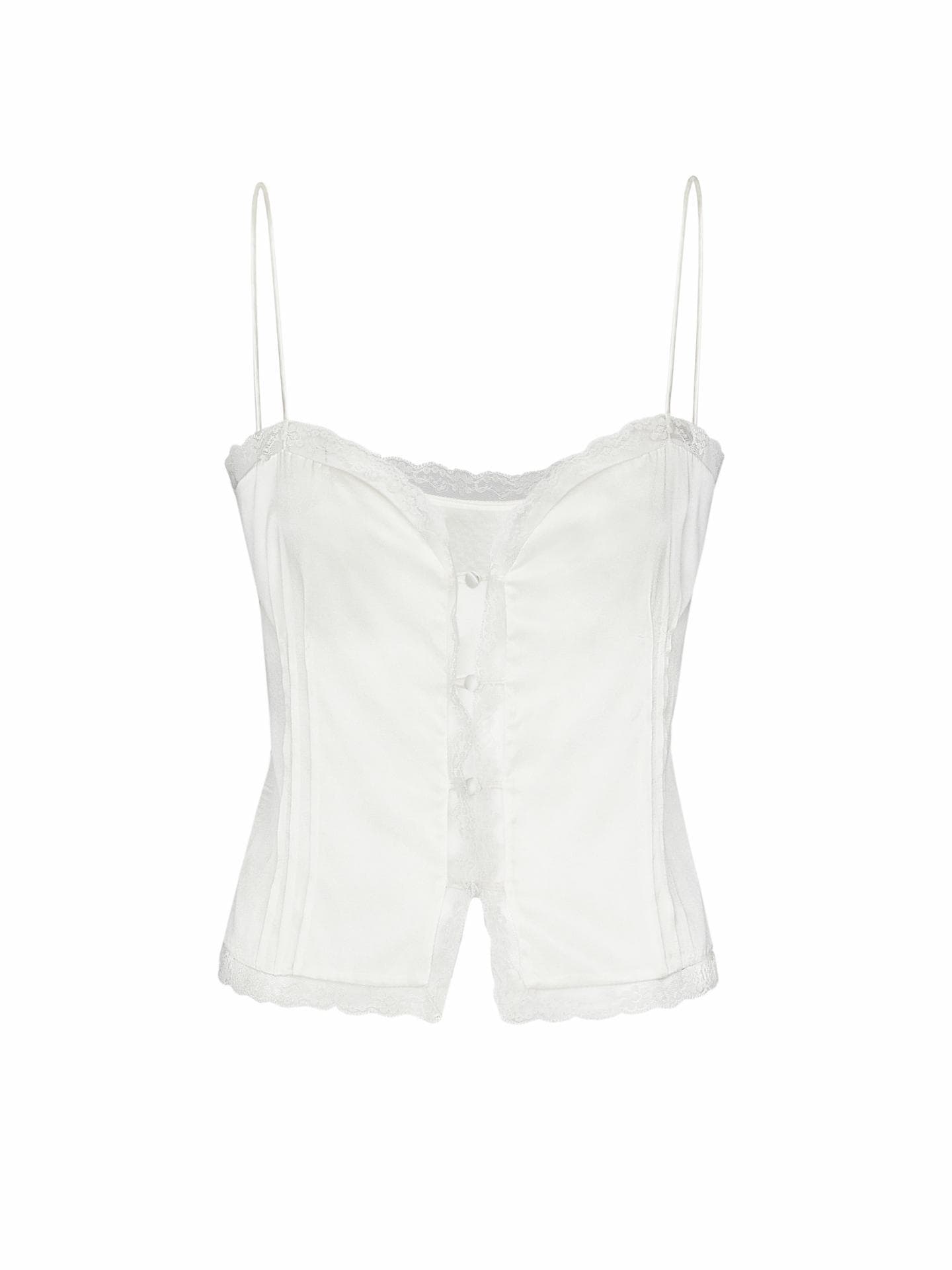 Weißes Top mit Spitze