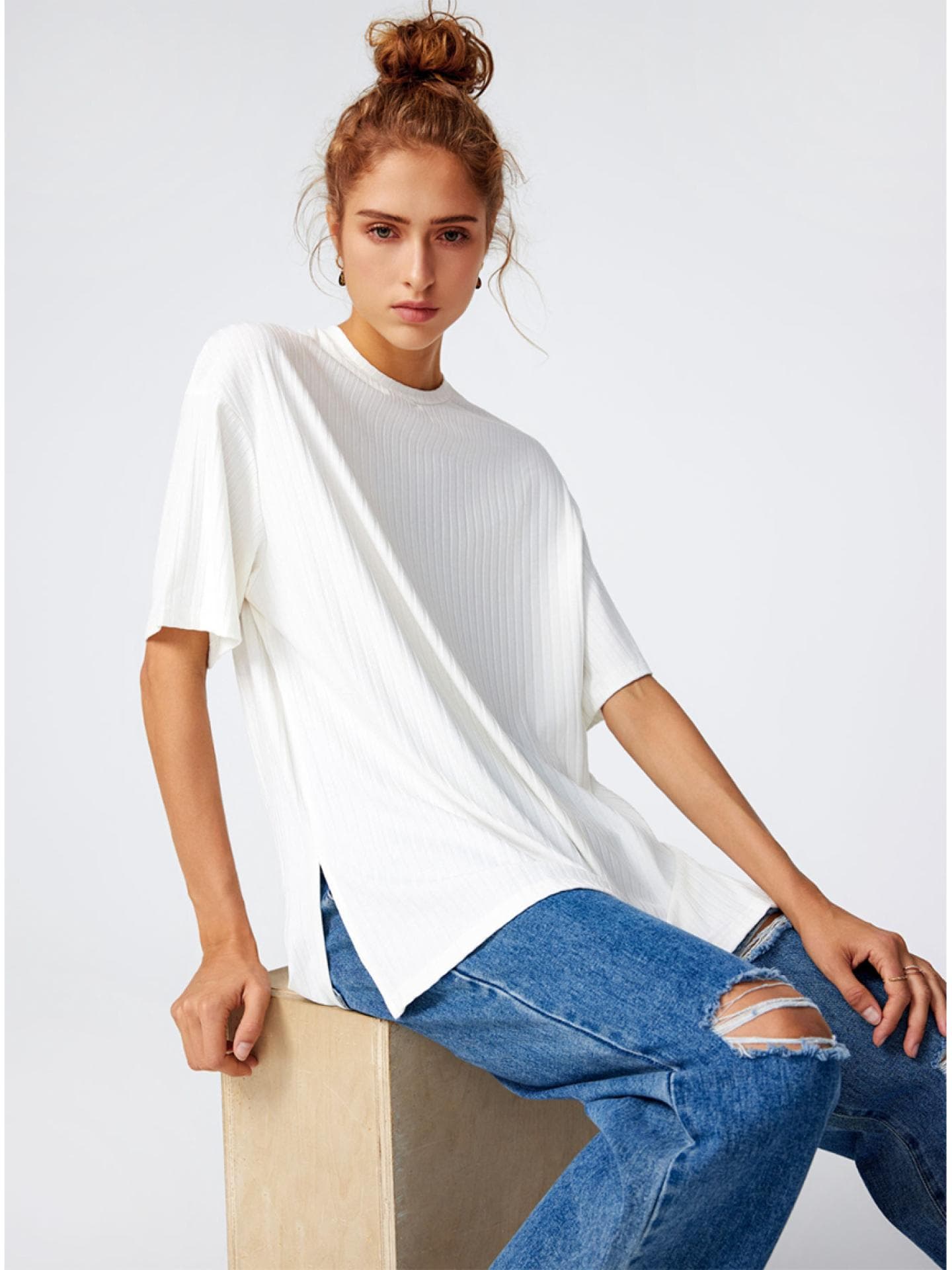 Weißes Oversize T-Shirt