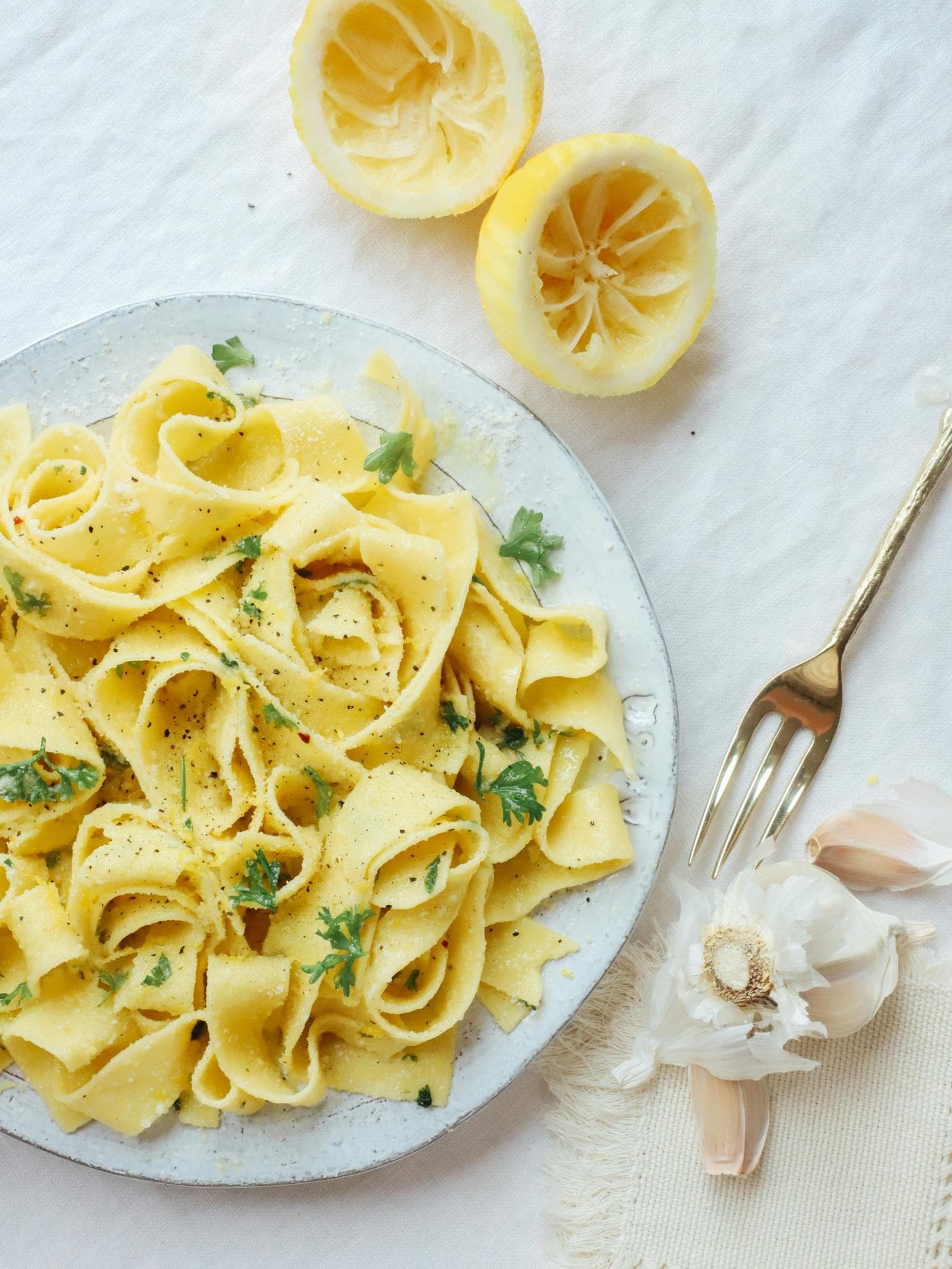 Zitronen-Nudeln mit Tagliatelle