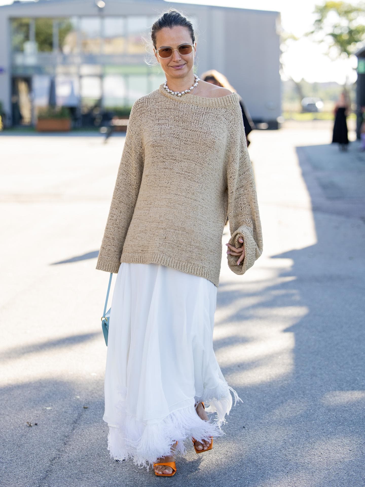 Strickpullover mit Kleid