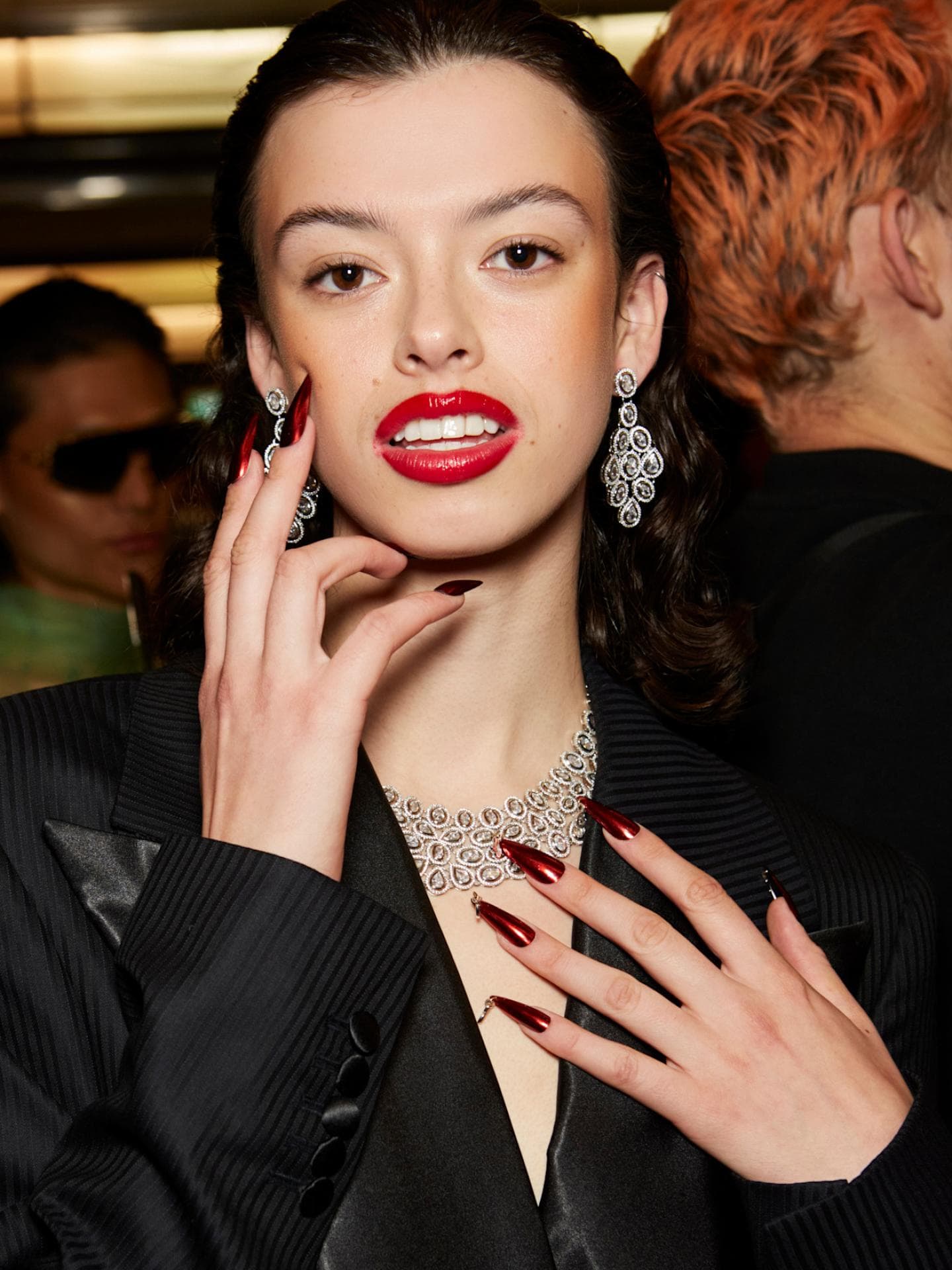 Rote Gelnägel Ideen Rote Chrome Nails