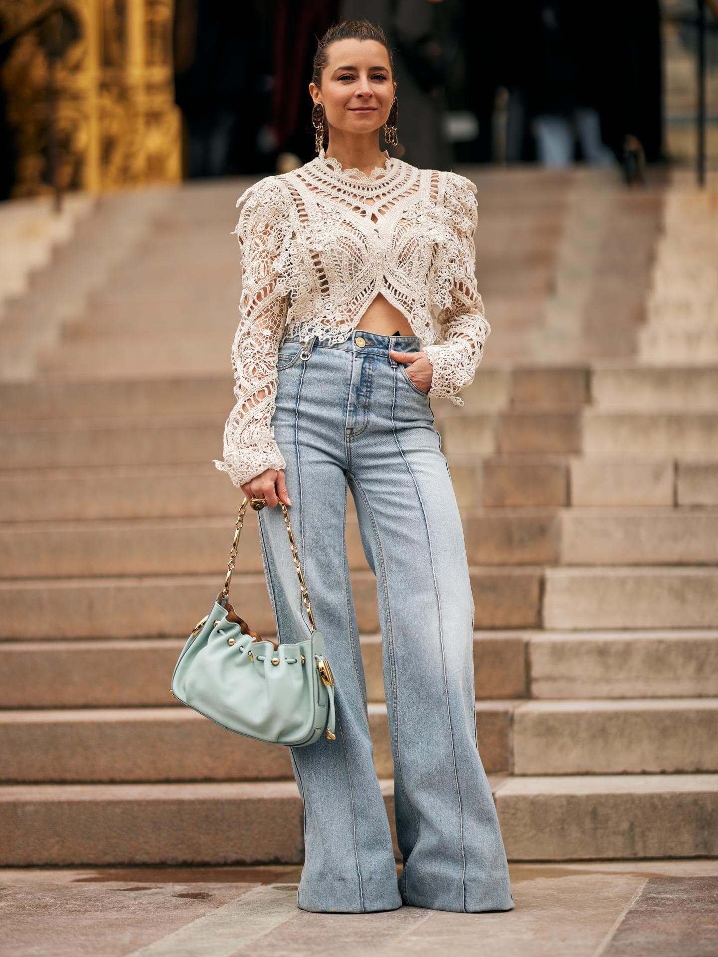 Boho Bluse mit Jeans