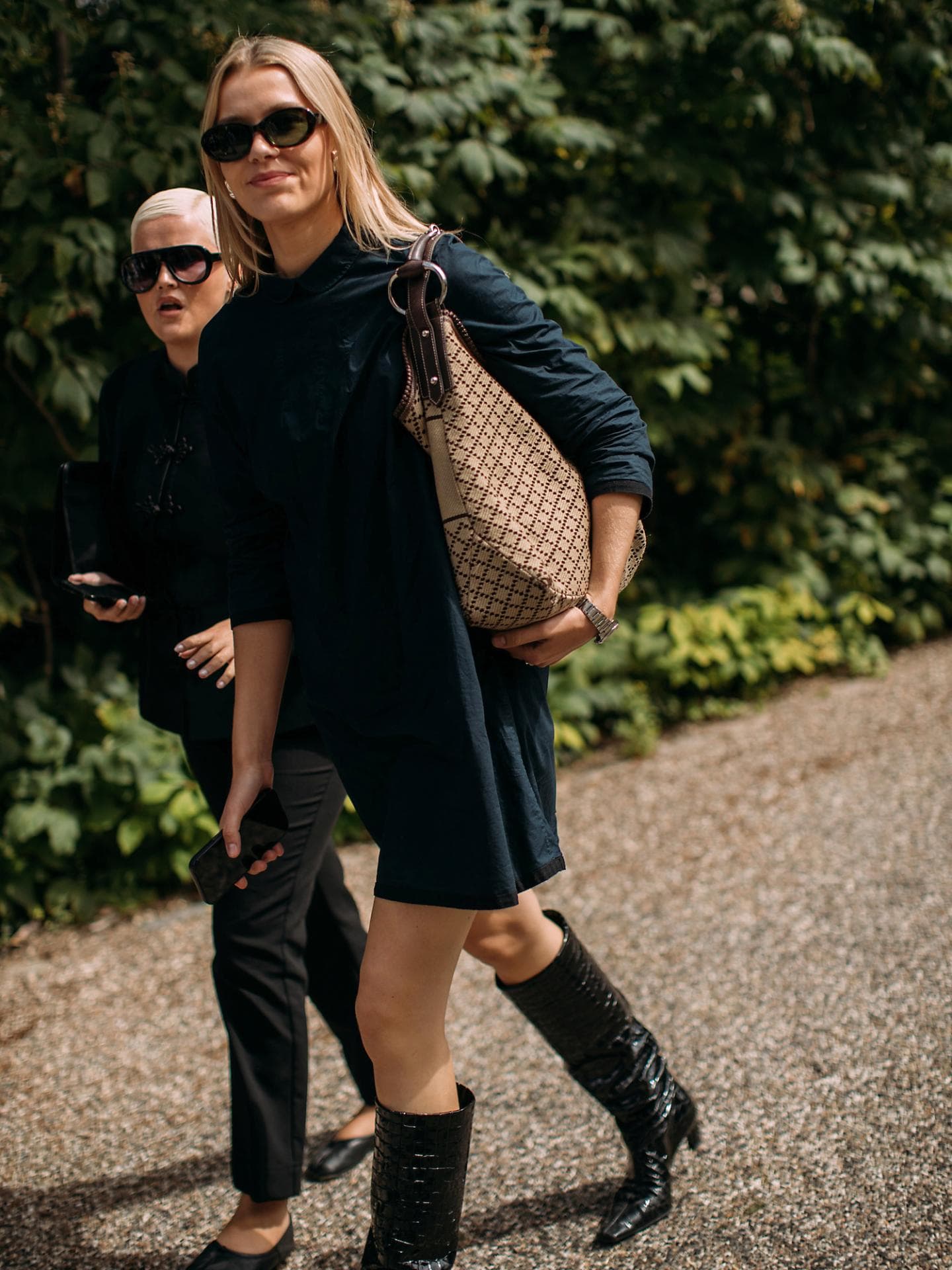 Knee High Boots in Kroko-Optik Knee High Boots in Kroko-Optik