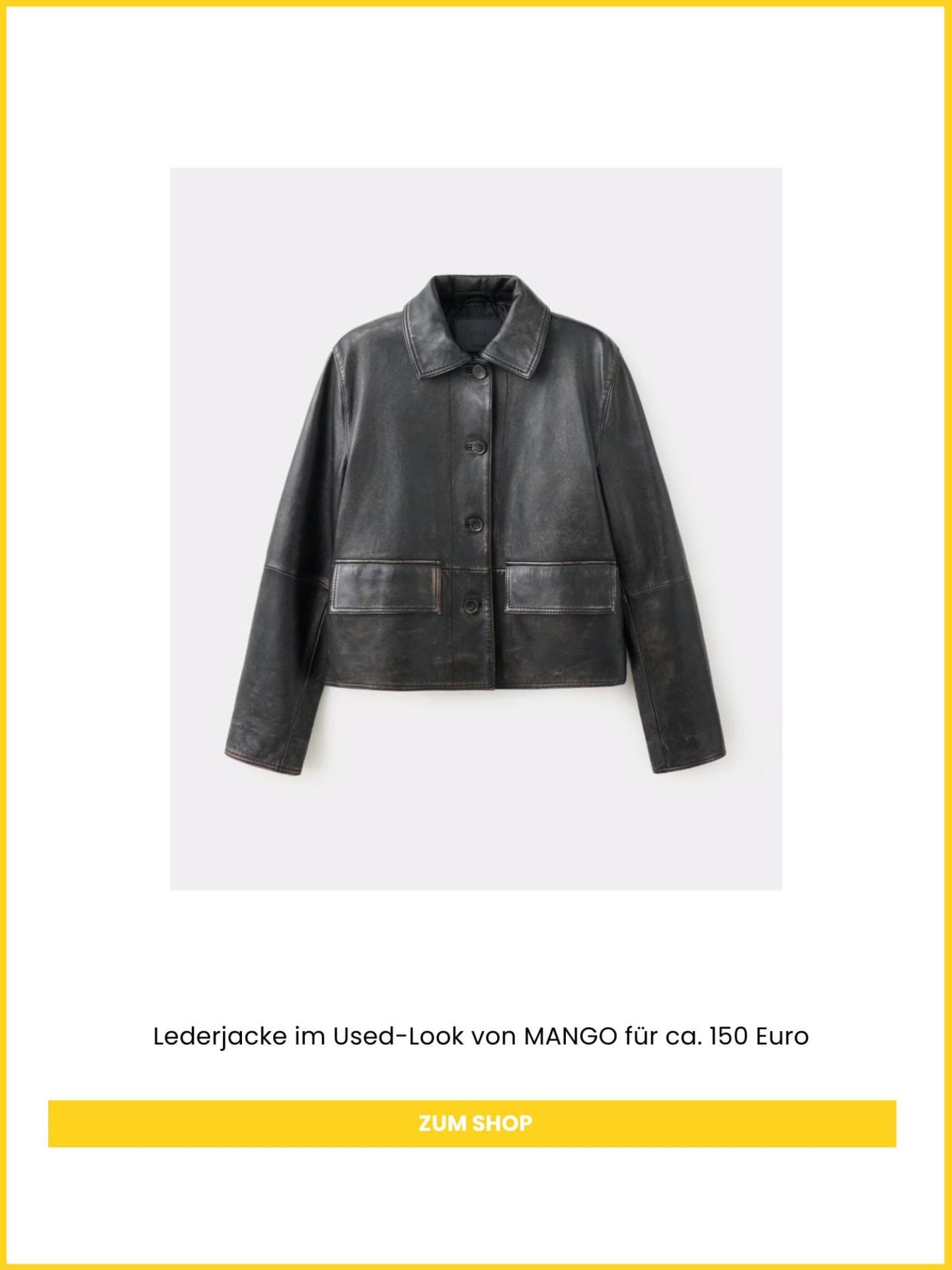 Lederjacke von MANGO Lederjacke von MANGO