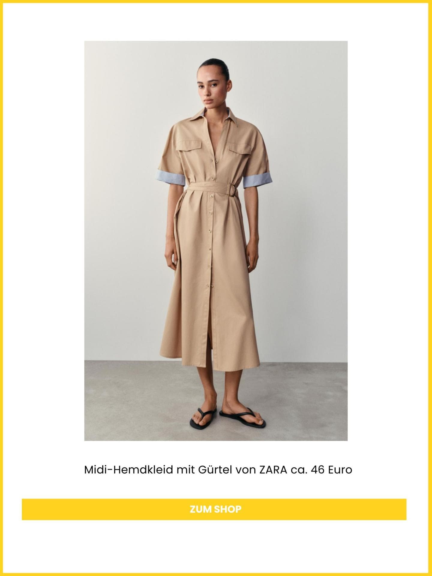 Midi-Hemdkleid von ZARA Midi-Hemdkleid von ZARA