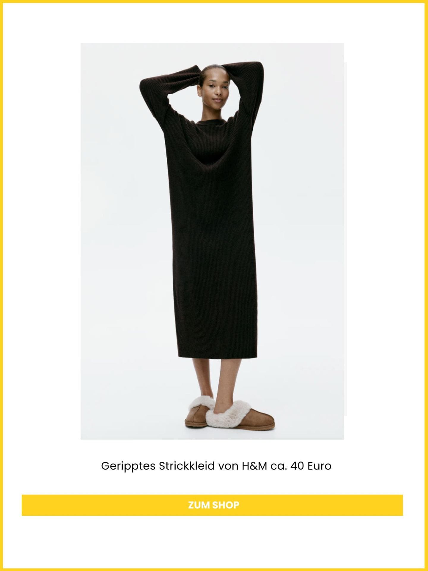 Geripptes Strickkleid Geripptes Strickkleid