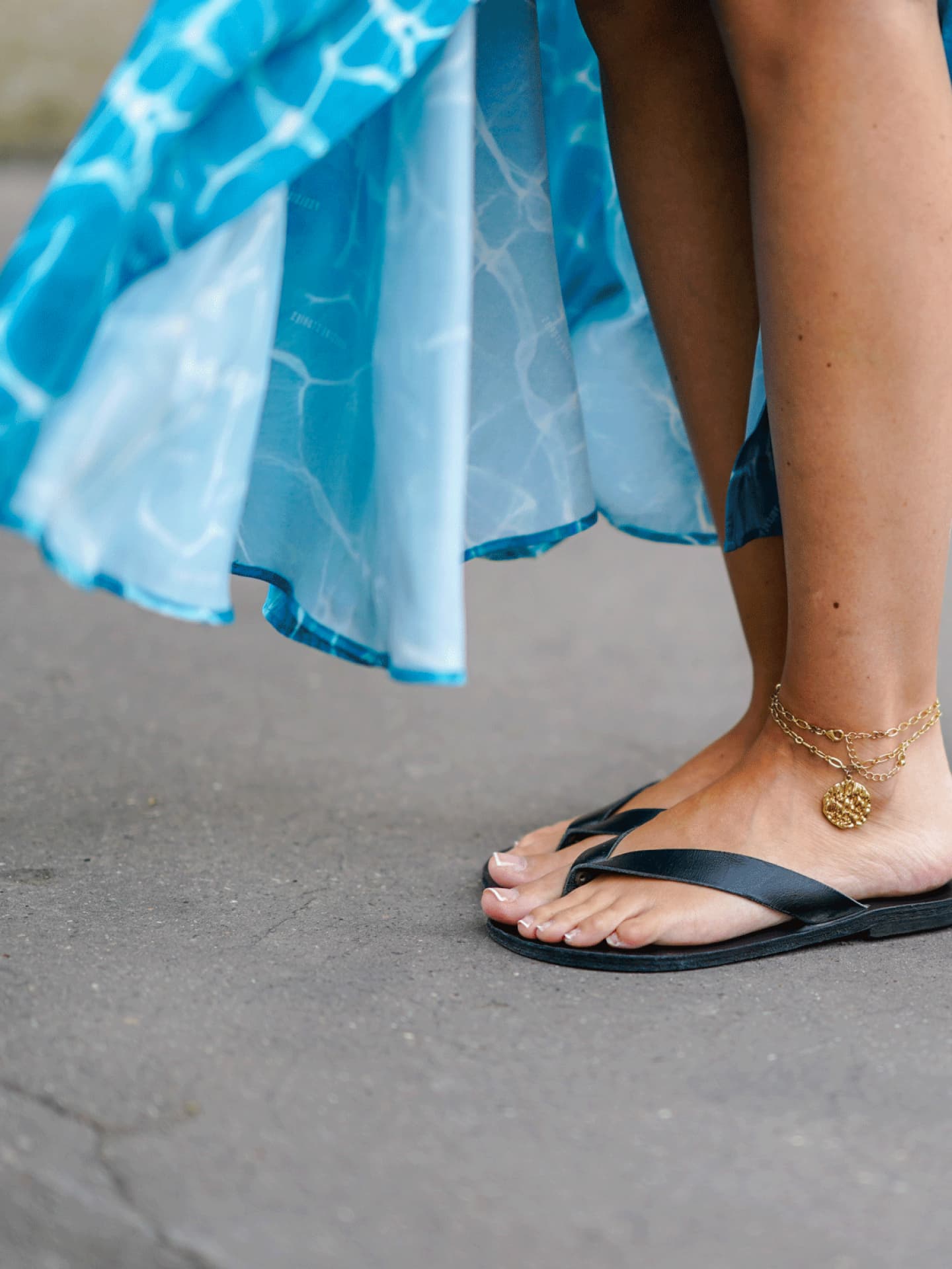 Schwarze Flip Flops