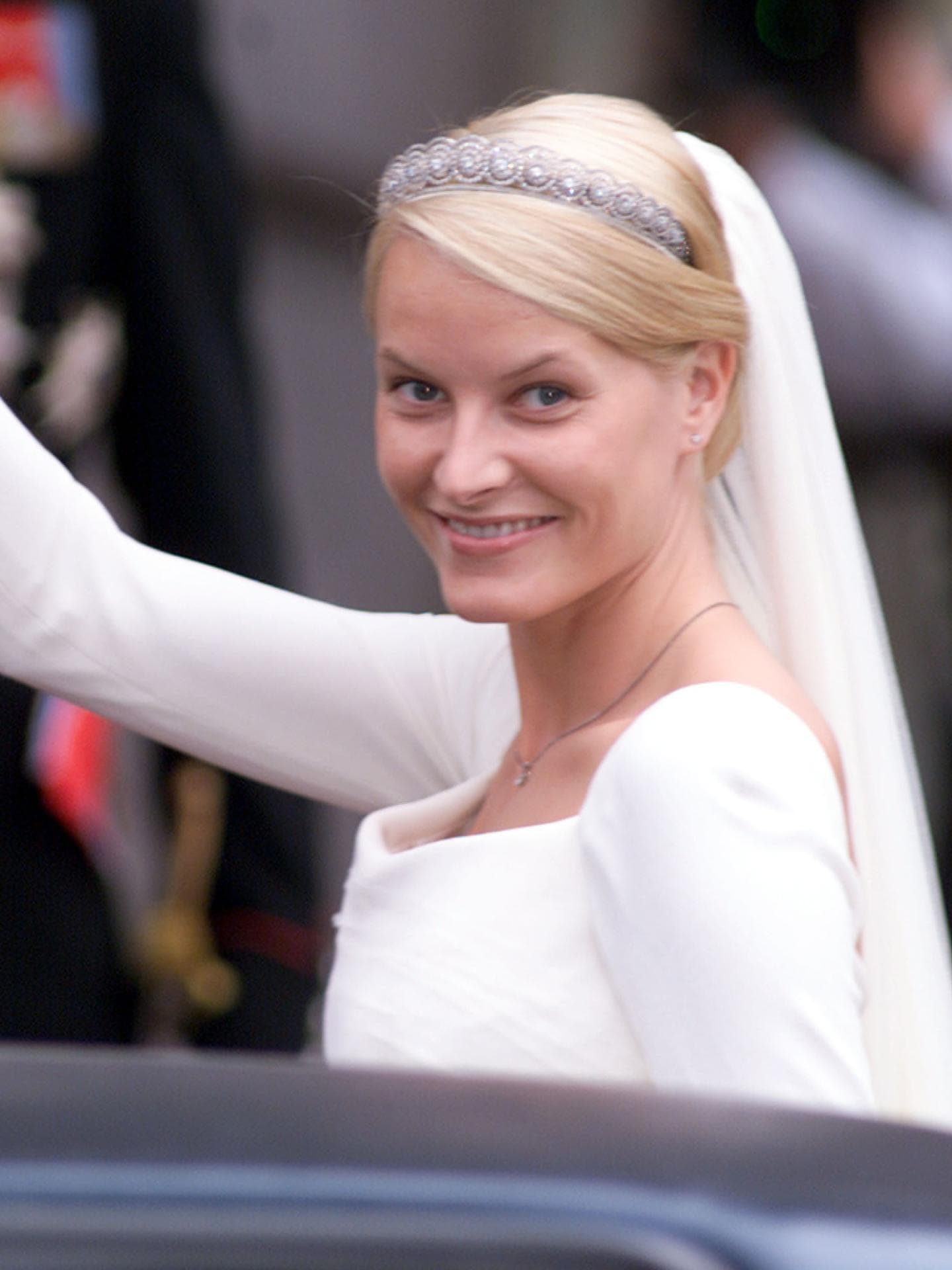 Mette-Marit bei ihrer Hochzeit 2001