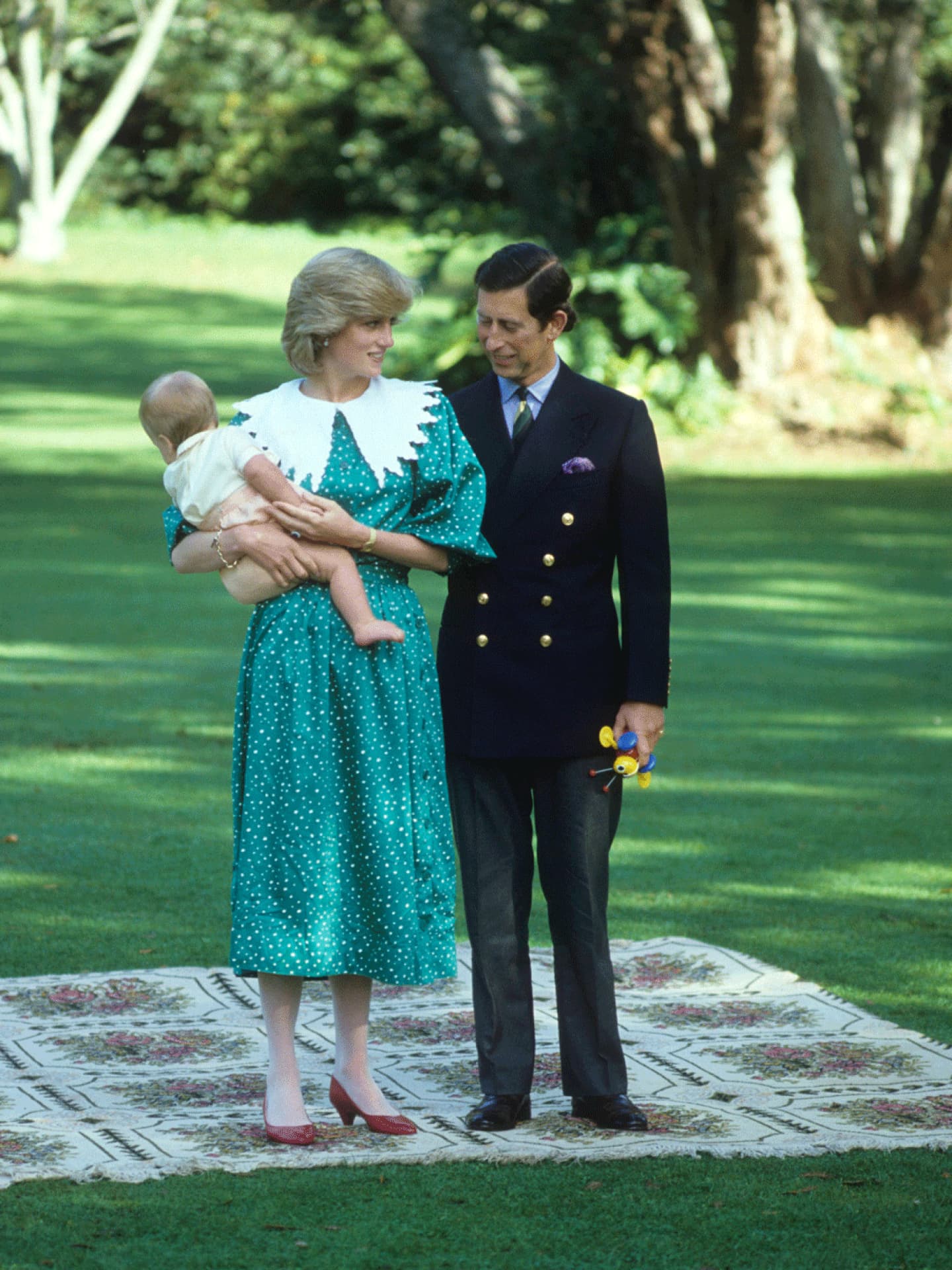 Prinzessin Diana und König Charles posieren
