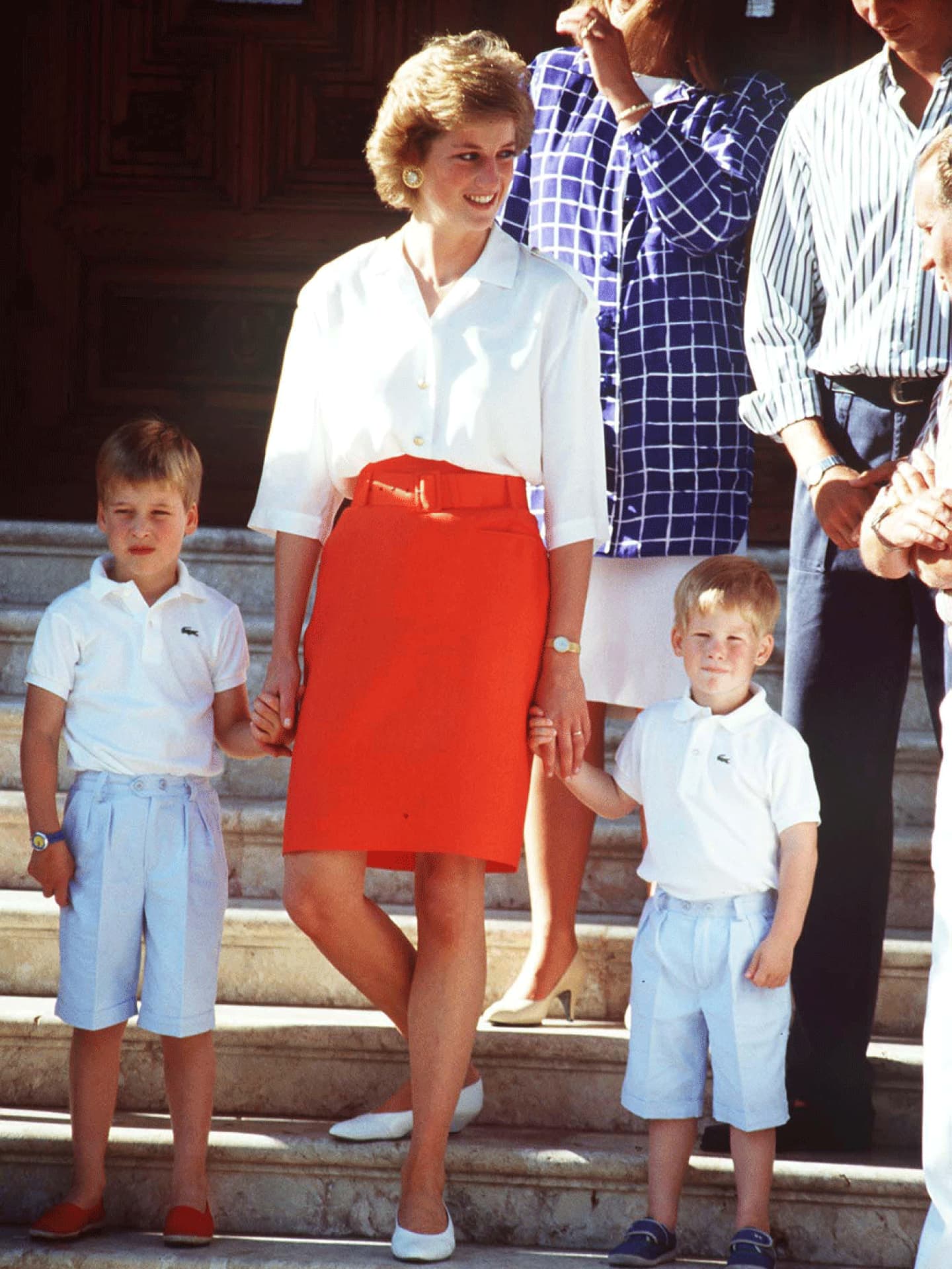 Prinzessin Diana mit Prinz Harry und Prinz William