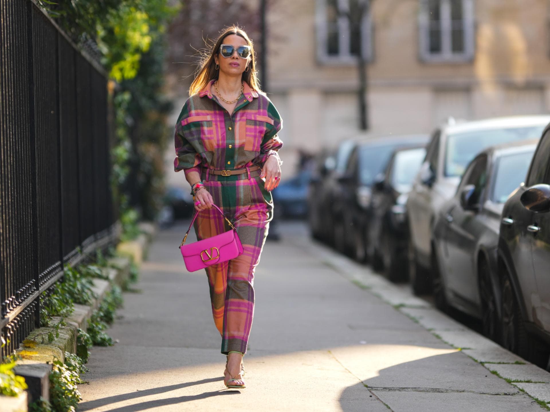 Maria Rosaria Rizzo Streetstyle Jumpsuit Karomuster