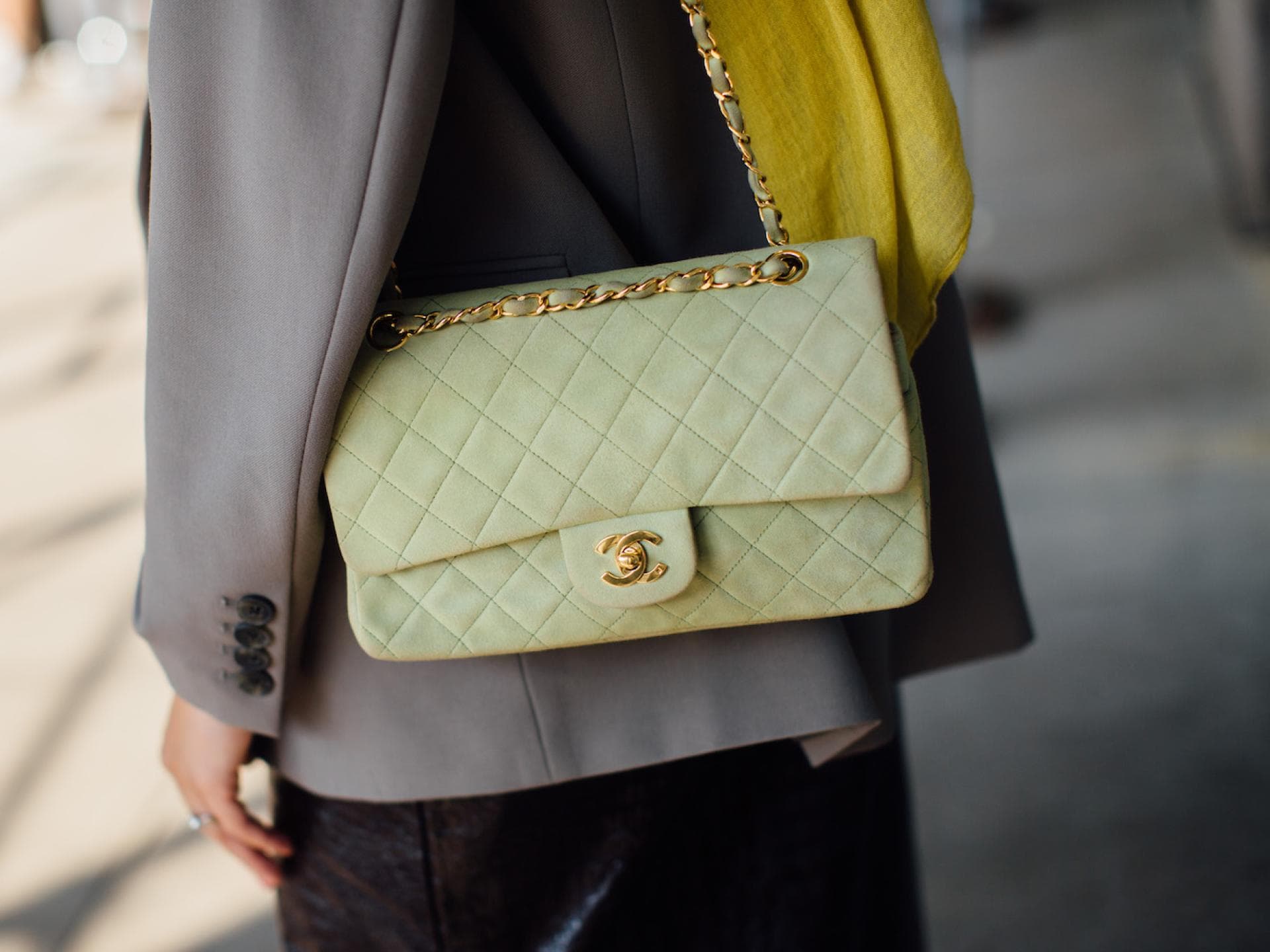 Chanel Tasche Hellgrüne Handtasche von Chanel