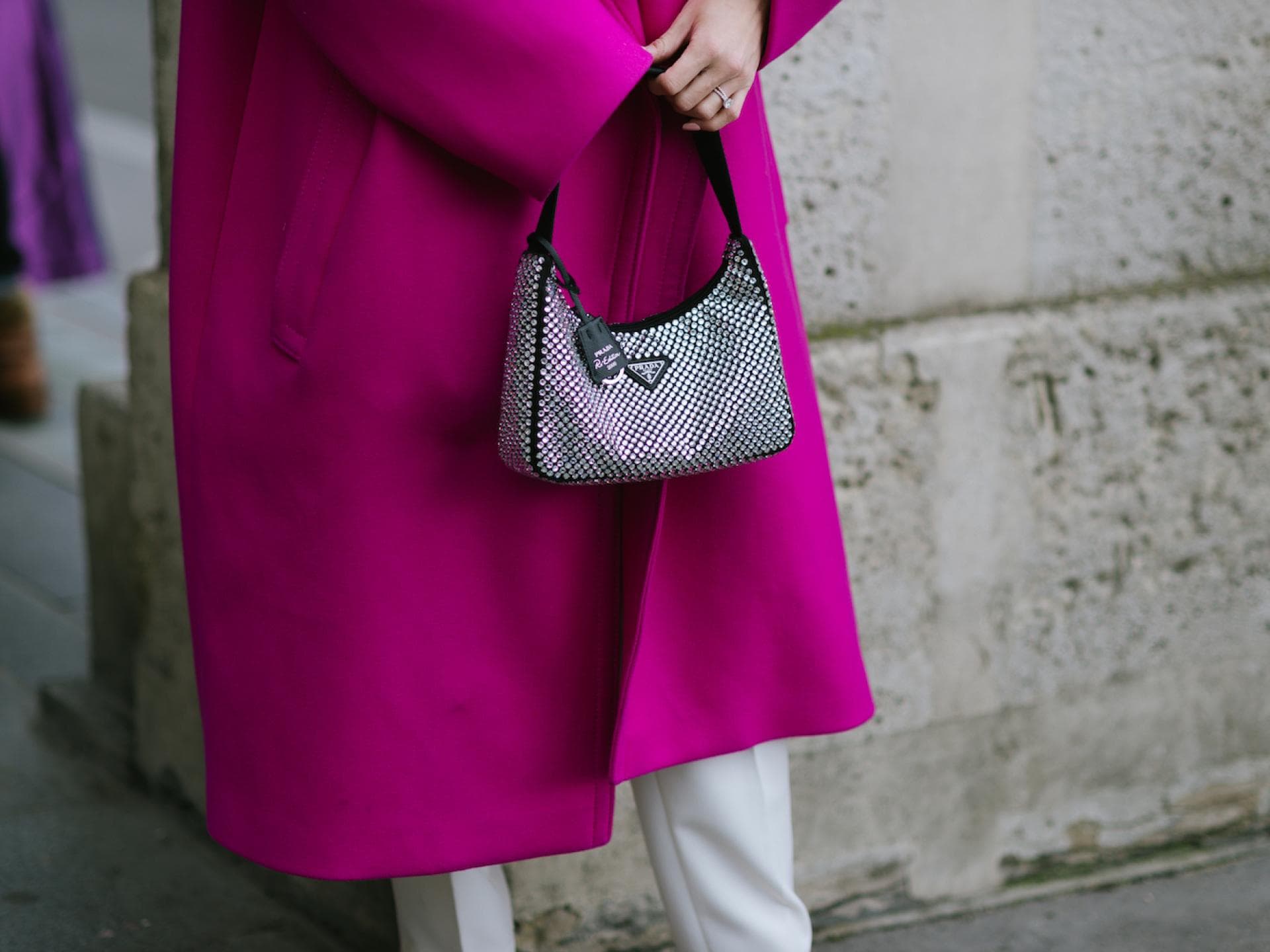 Prada Tasche mit Strass-Steinen
