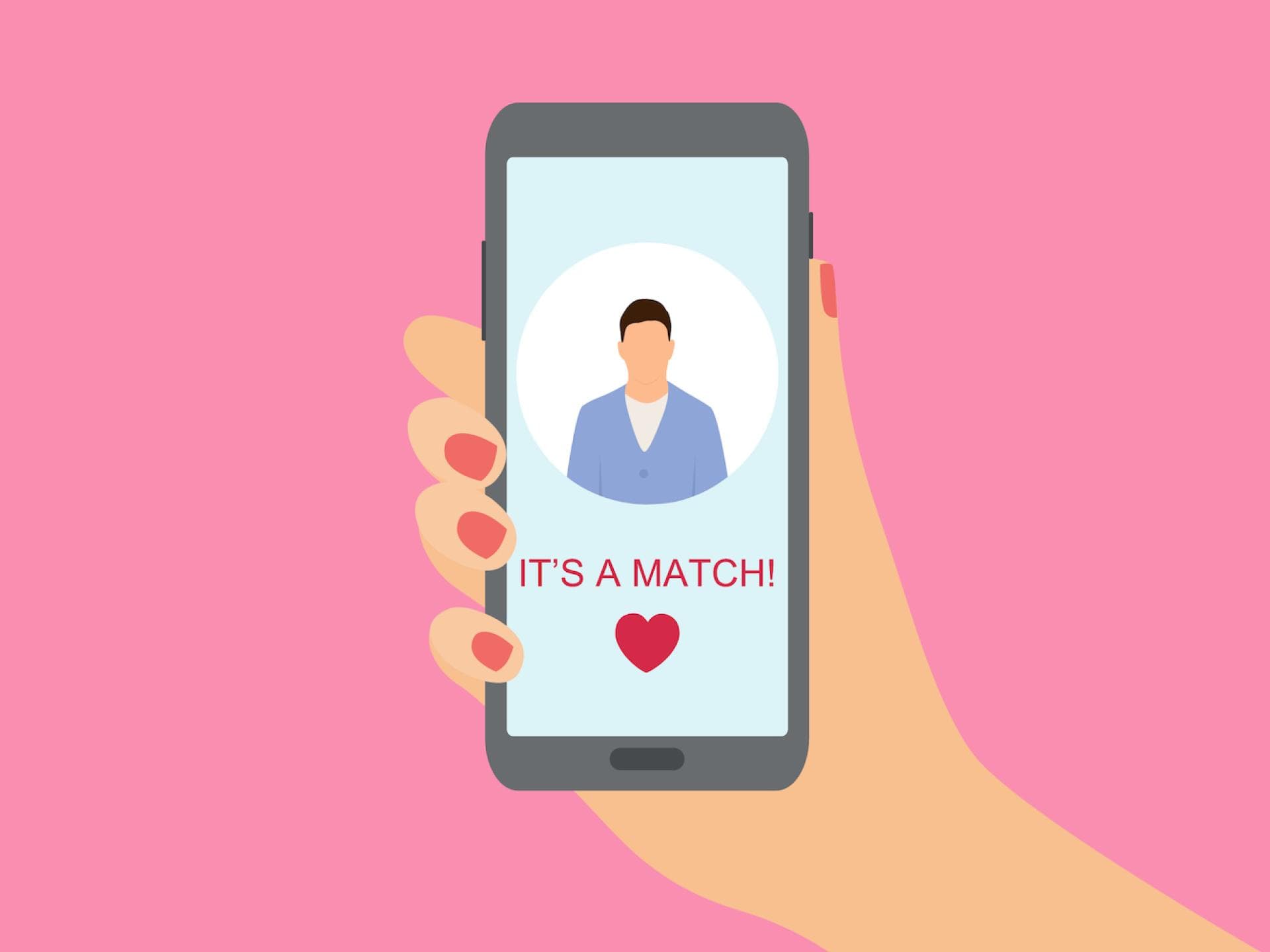 Grafik Tinder Profil It's a Match
