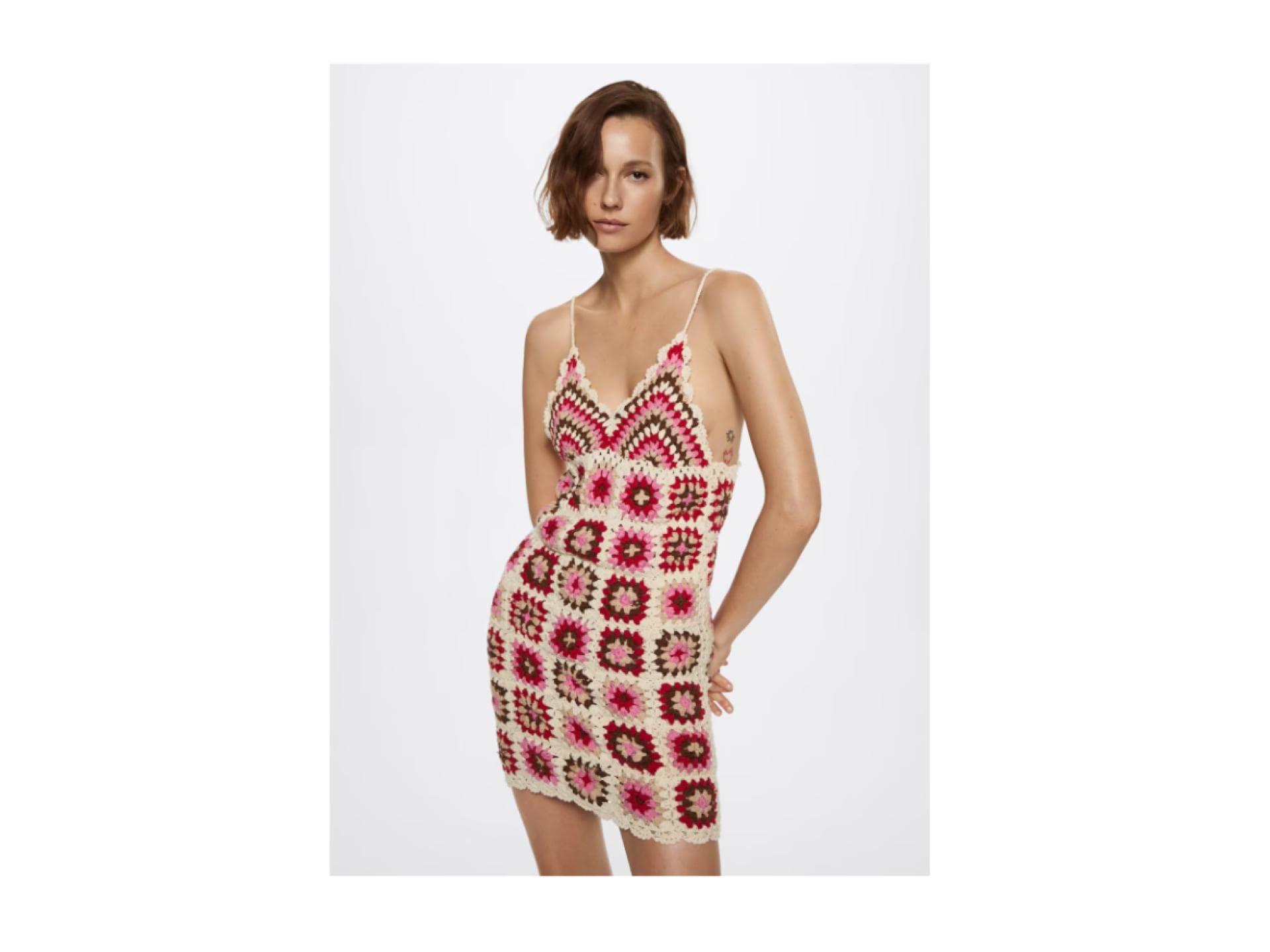 Minikleid "Dong" von Mango in Häkeloptik