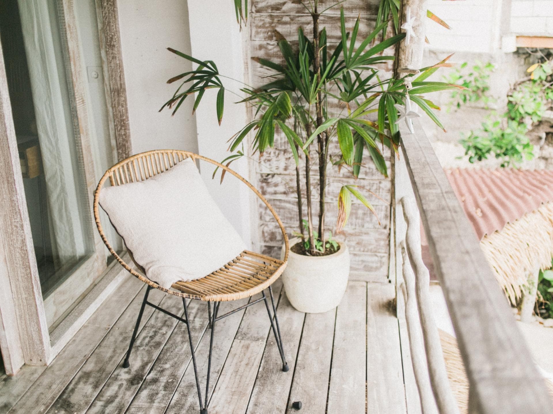 Balkon mit Stuhl
