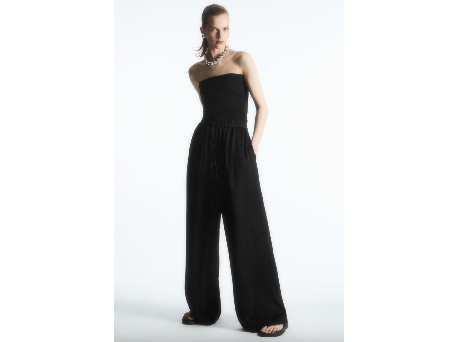 Lange Hose mit hohem Bund