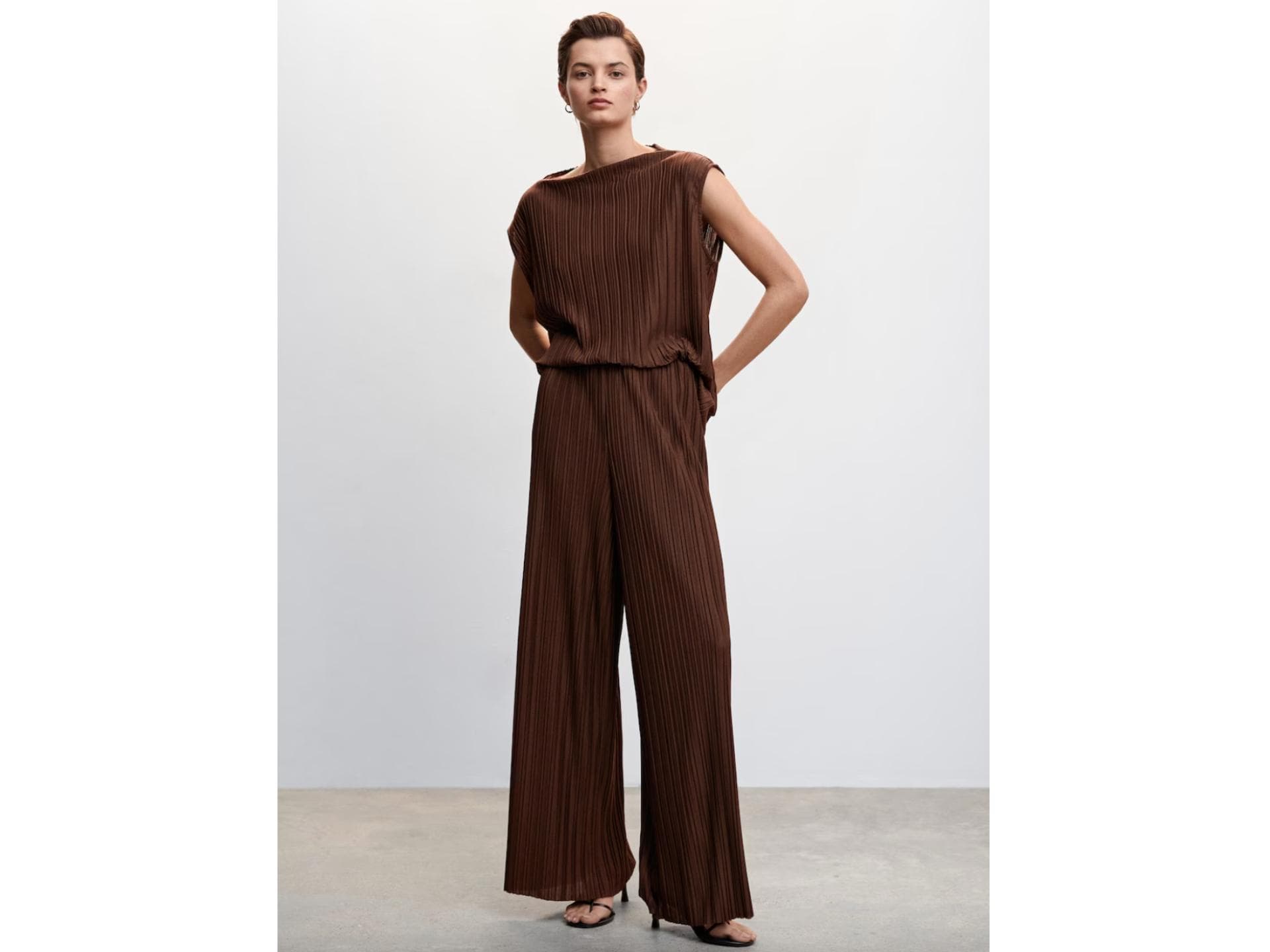 Lange Hose mit hohem Bund