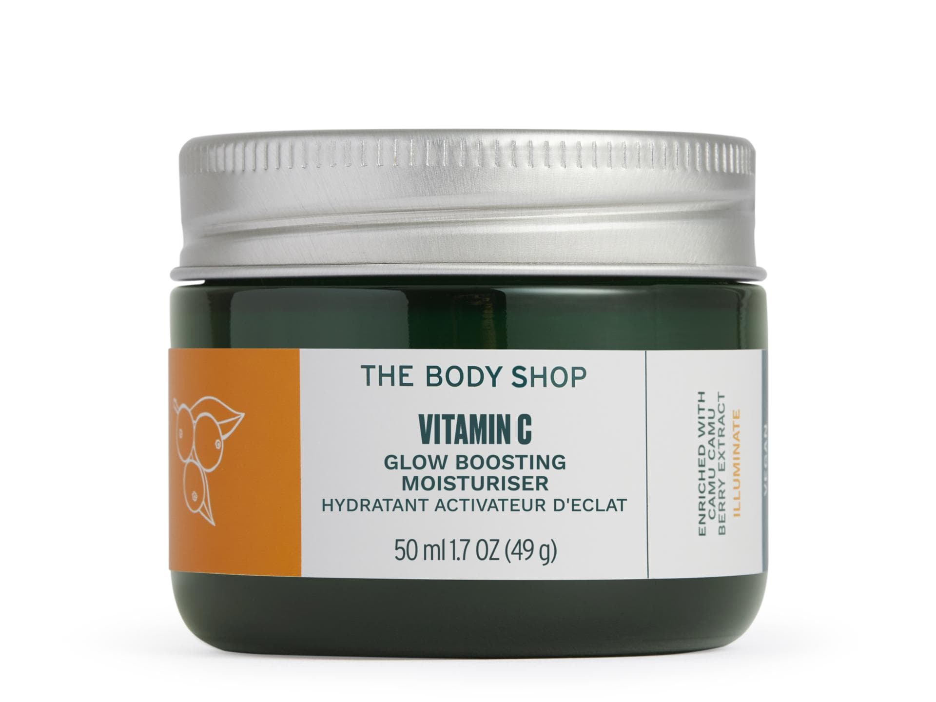 Die Vitamin C Glow Boosting Feuchtigkeitscreme spendet 24 Stunden Feuchtigkeit