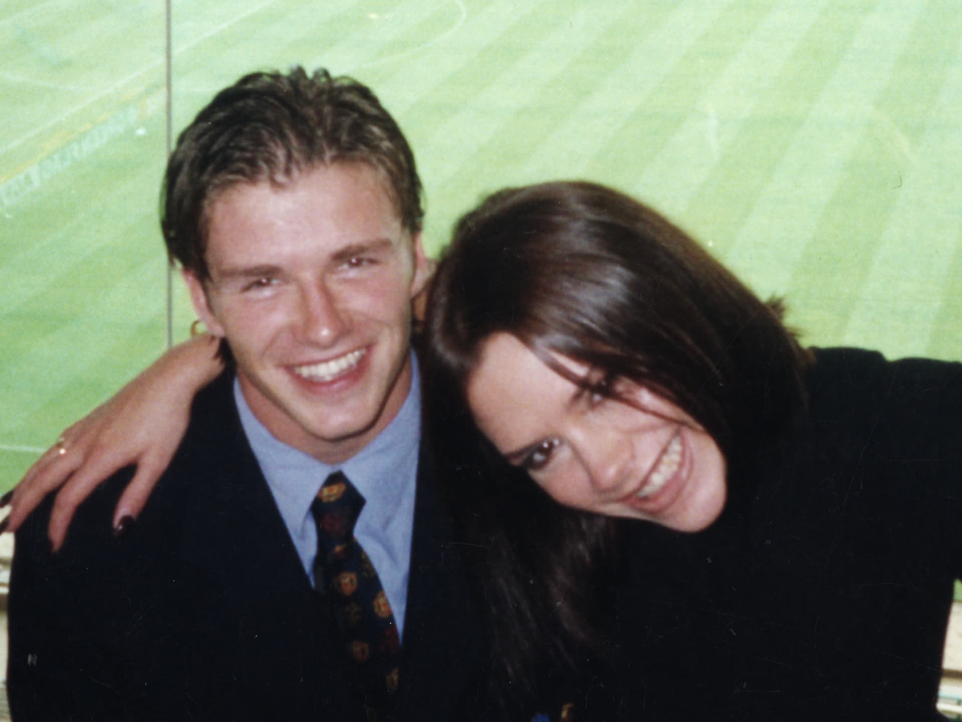 Victoria und David Beckham jung