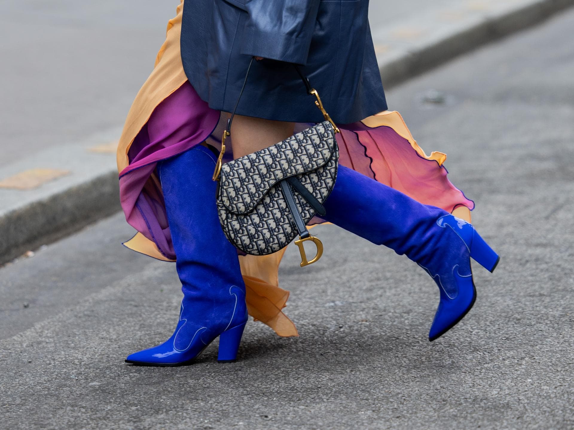 Blaue Stiefel