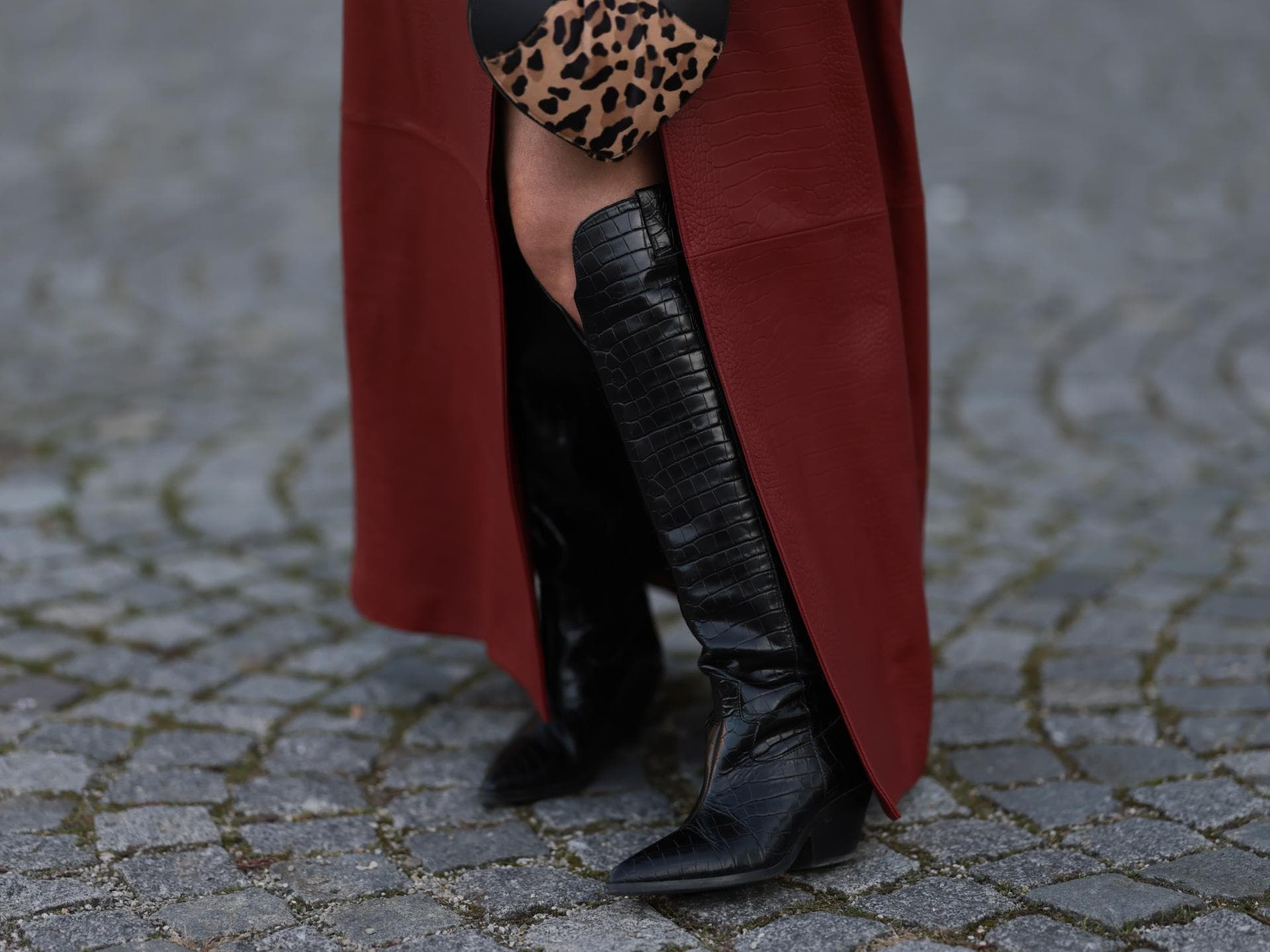 Kniehoher Tamaris Stiefel Schwarze Stiefel
