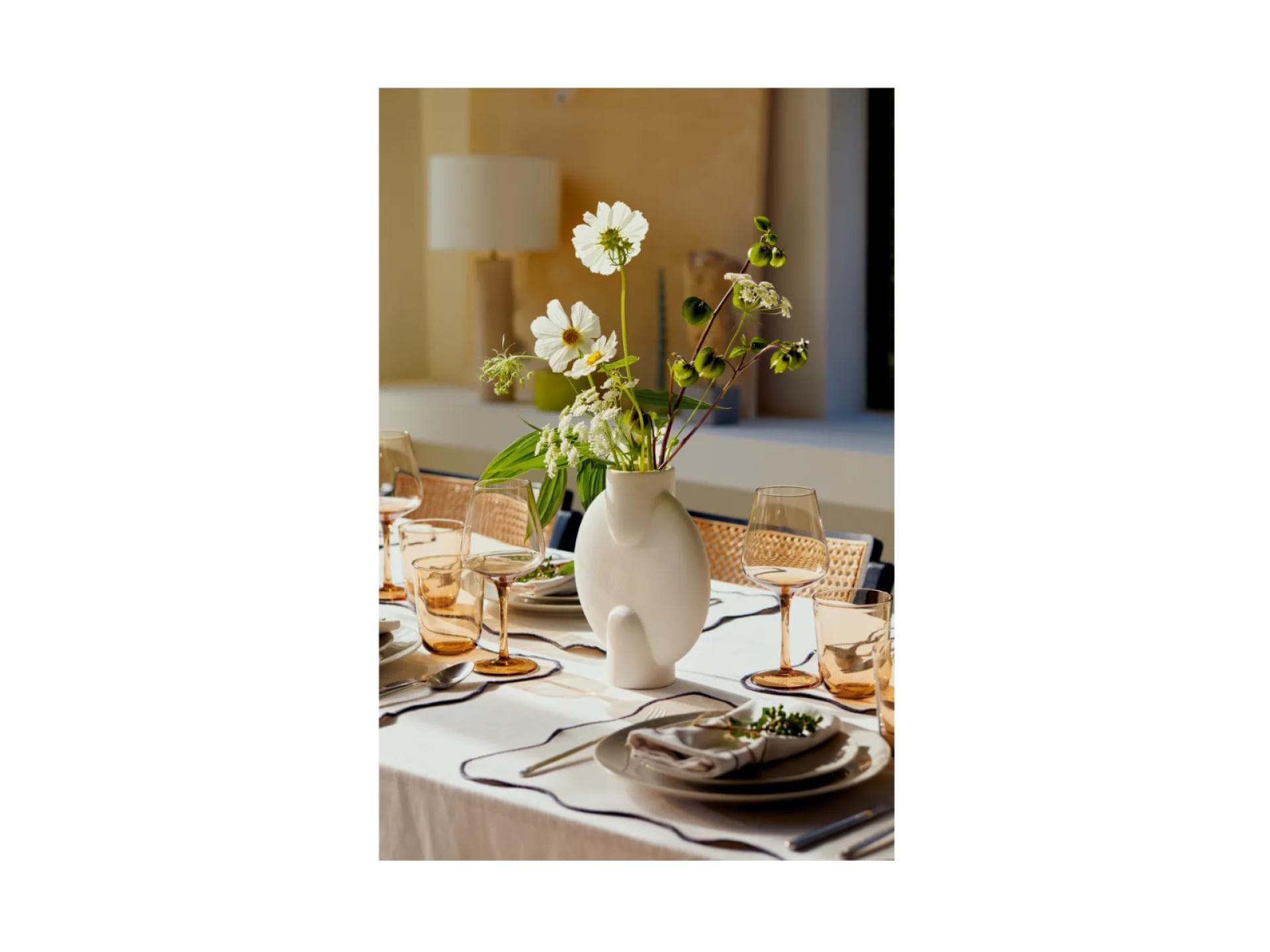 H&M Vase Weiß