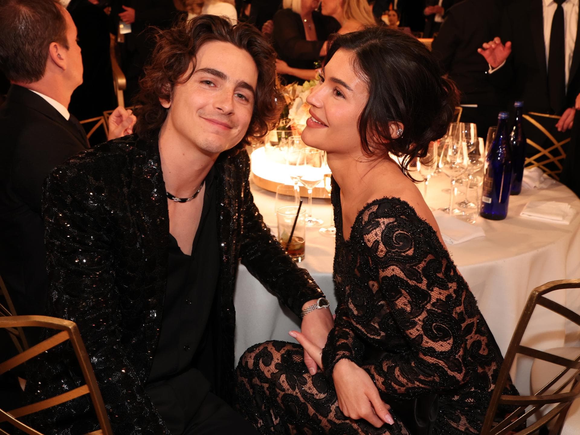 Kylie Jenner und Timothée Chalamet auf den Golden Globes 2024 Kylie Jenner und Timothée Chalamet auf den Golden Globes 2024