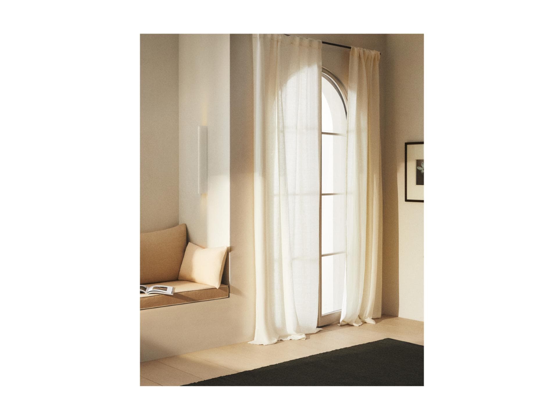 Weiße Leinen-Gardinen Zara Home