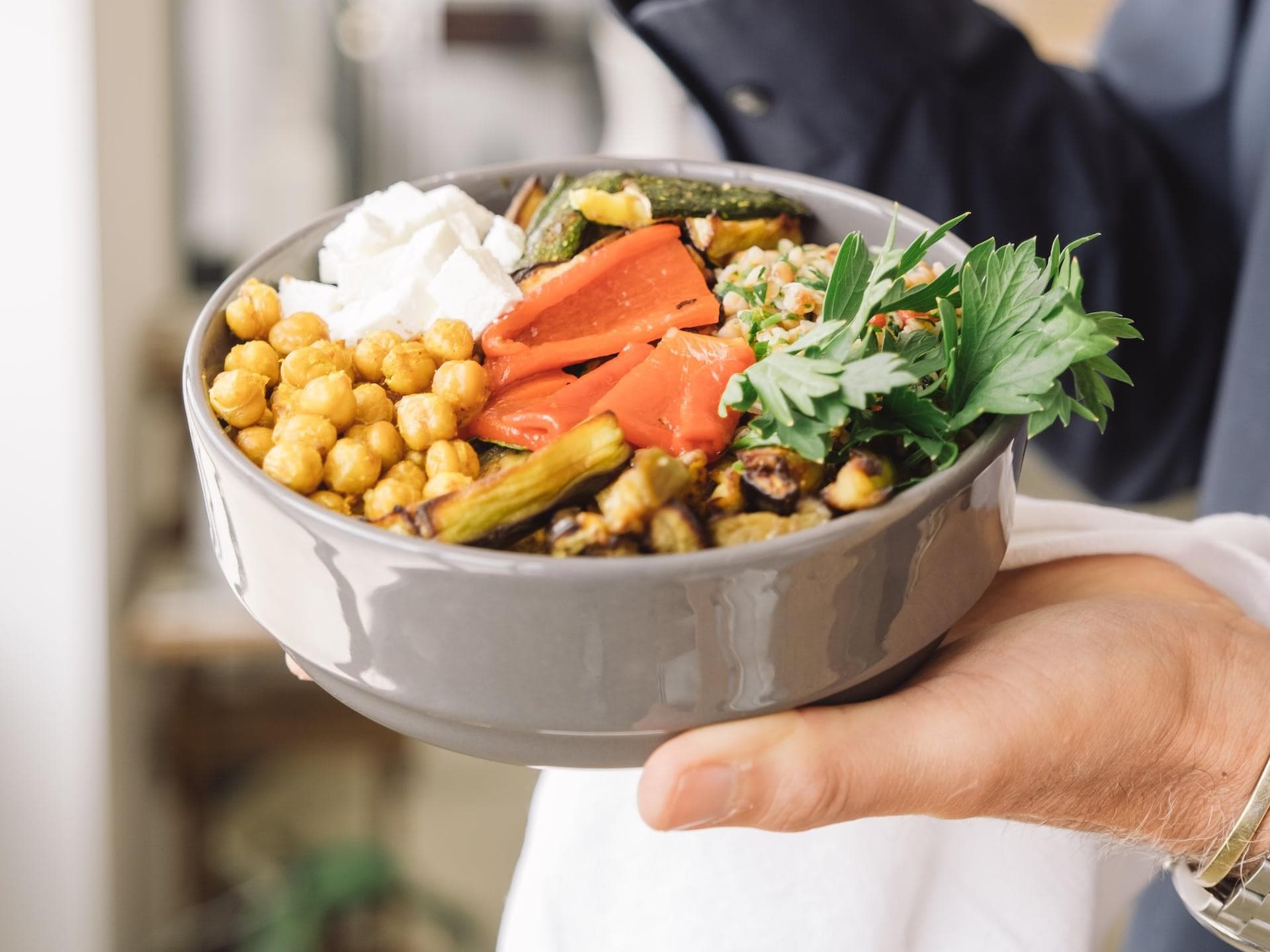 Salat Kichererbsen Salat mit Kichererbsen
