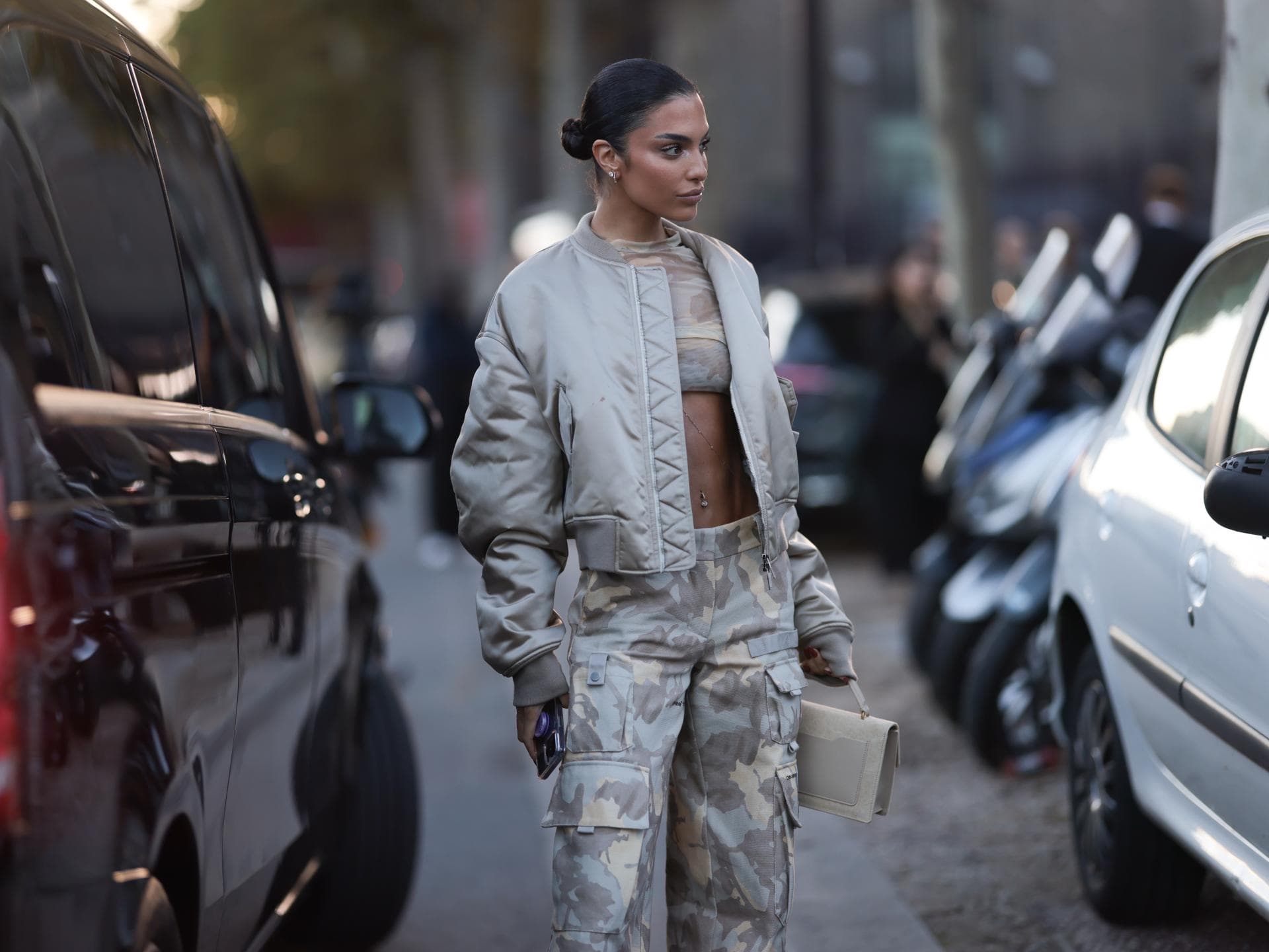 Jessica Aïdi Verratti in Camouflage-Muster 
