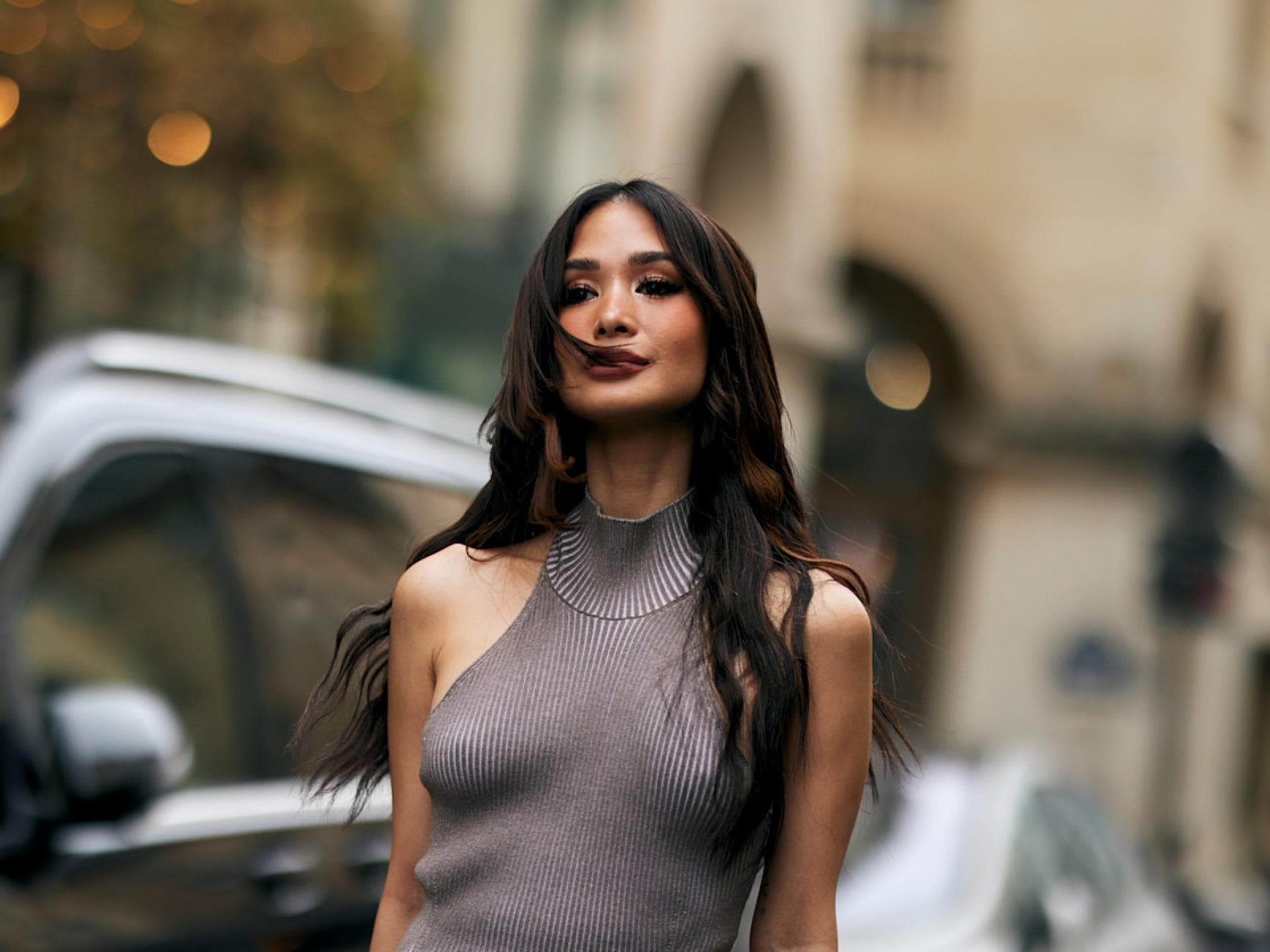 Haarfarben Herbst braun Model mit braunem Haar