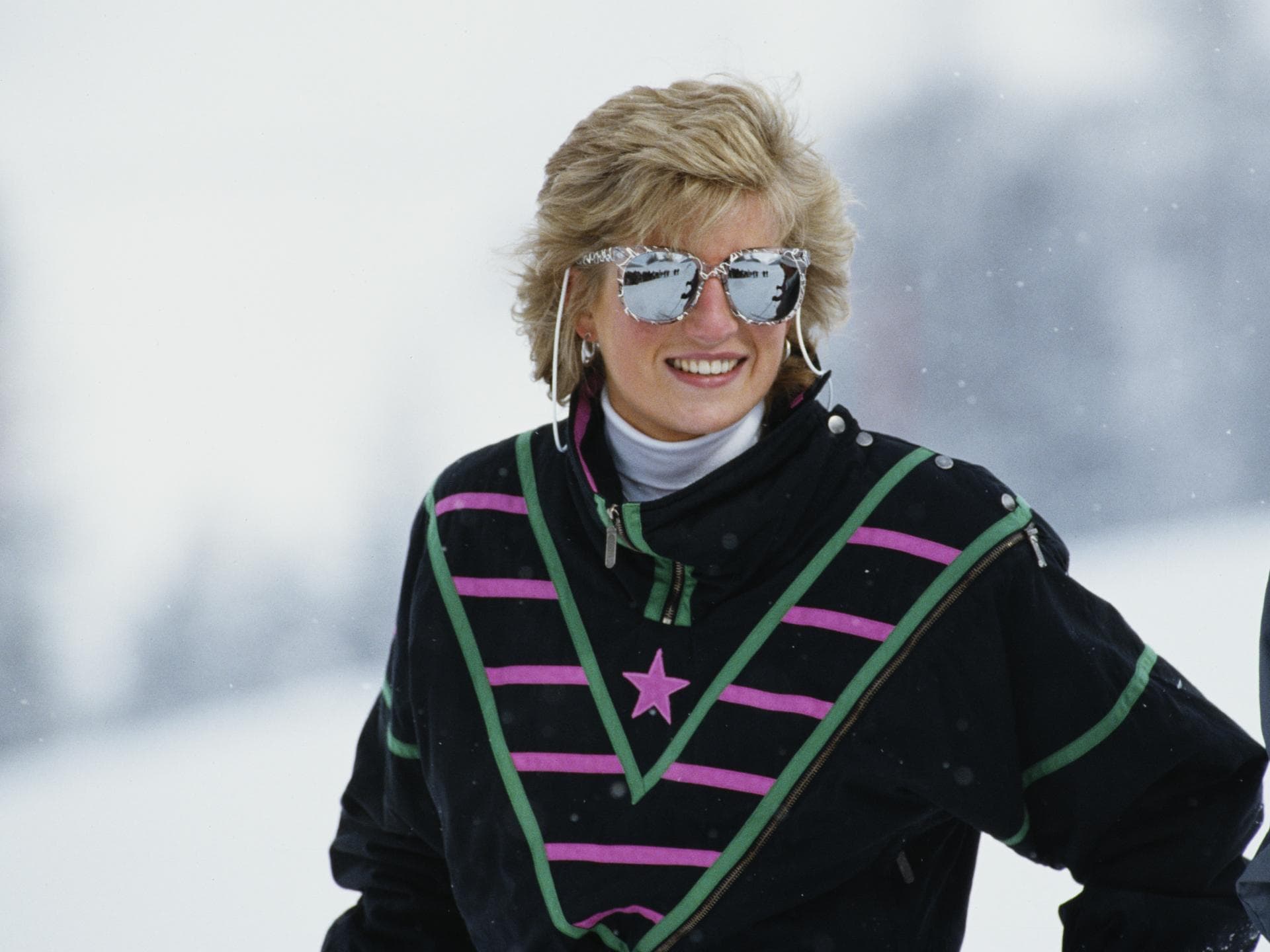 Prinzessin Diana im Ski-Look