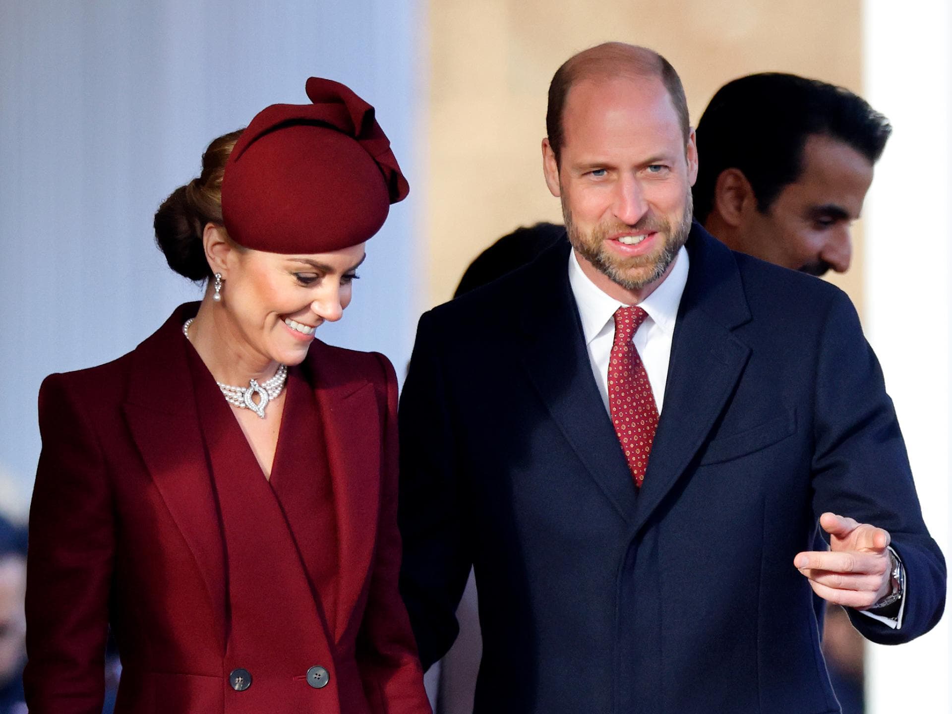 Auch Prinzessin Kate setzt auf die Trendfarbe für den Winter 2024/2025 Prinzessin Kate und Prinz William