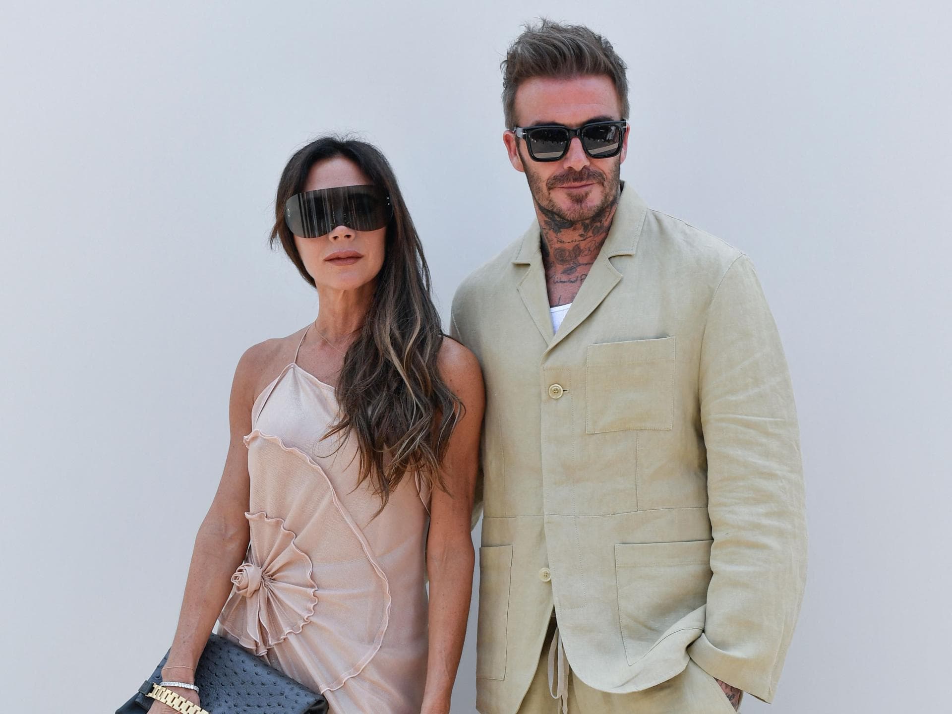 Victoria und David Beckham auf der Show von Jacquemus