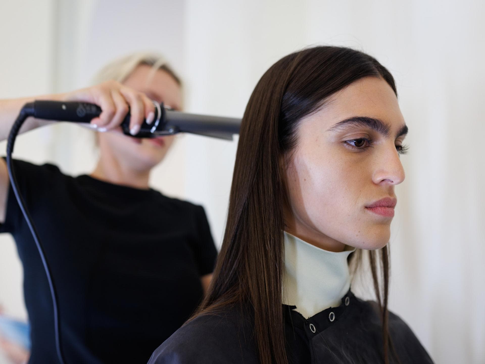 Lockenstäbe Feines Haar Haare werden gestylt