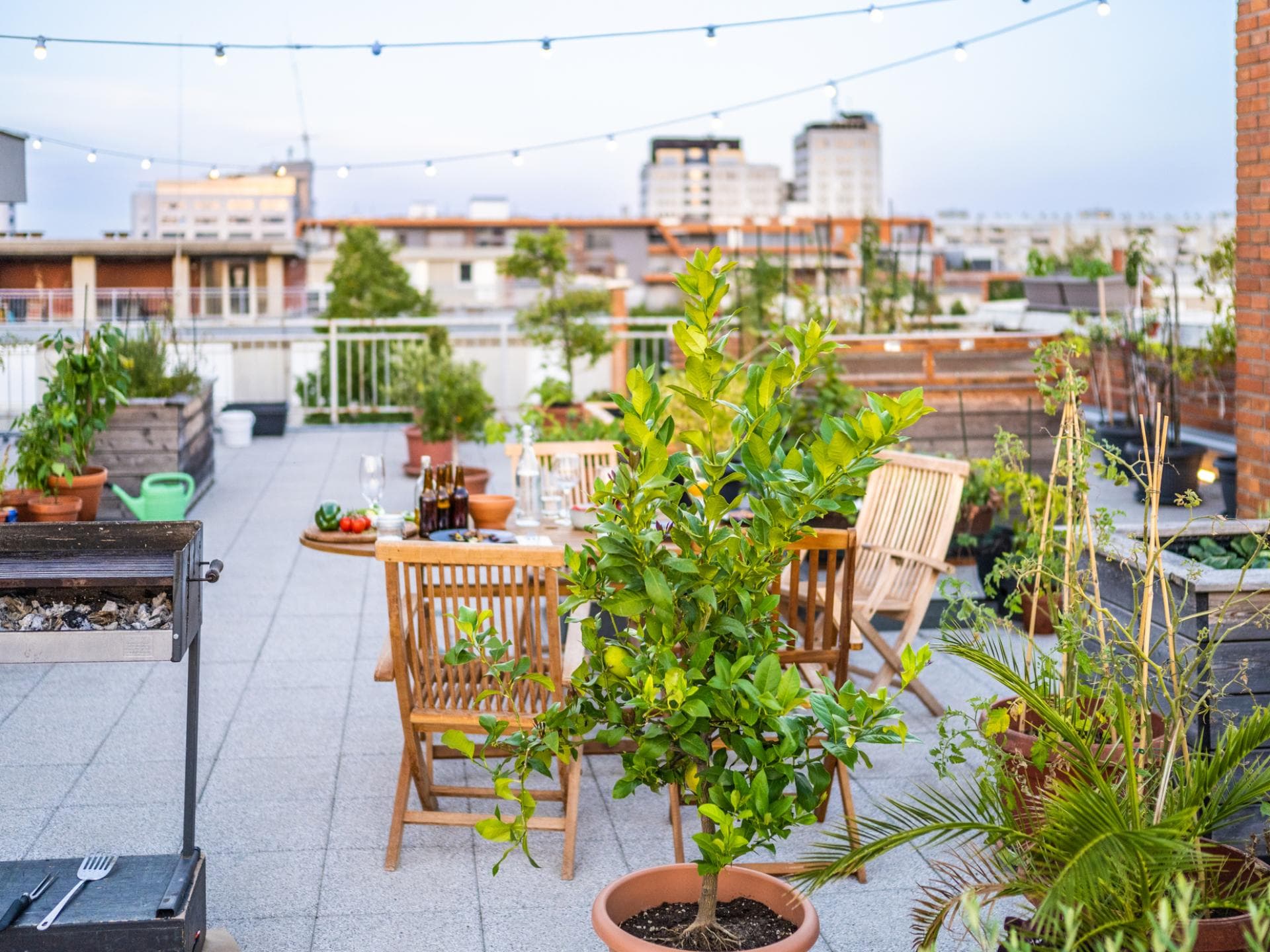 Eine Dachterrasse