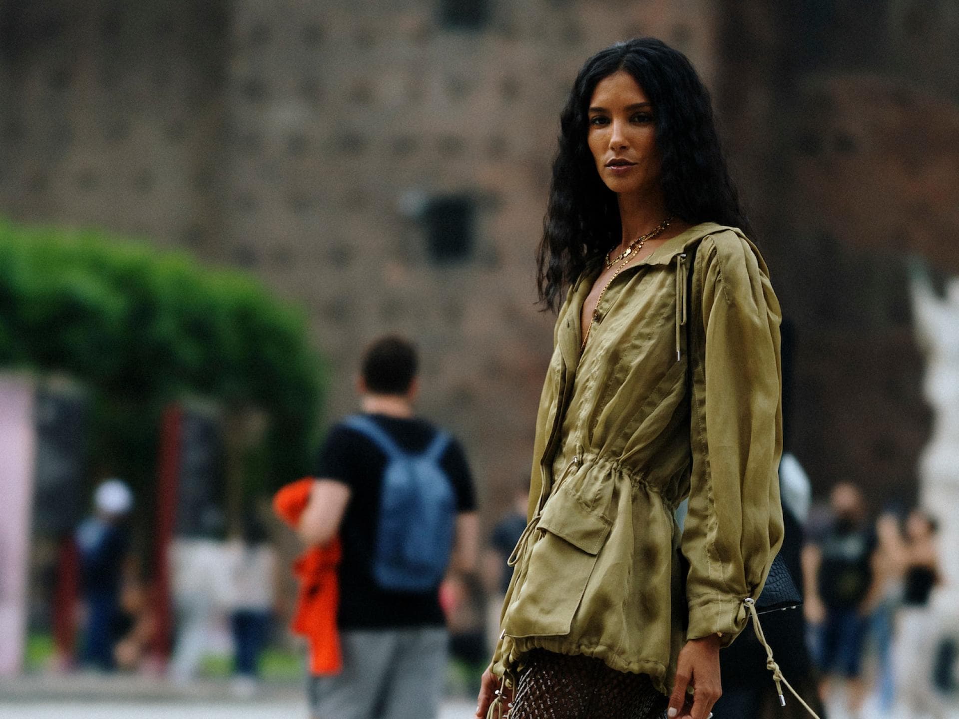 Frau in Parka Streetstyle Frau in Parka Streetstyle