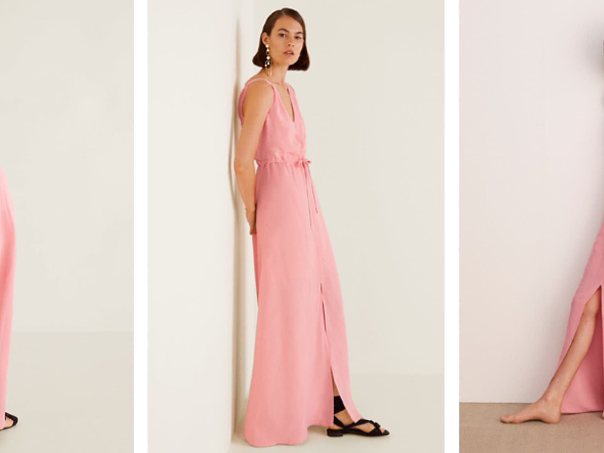 MANGO-Leinenkleid