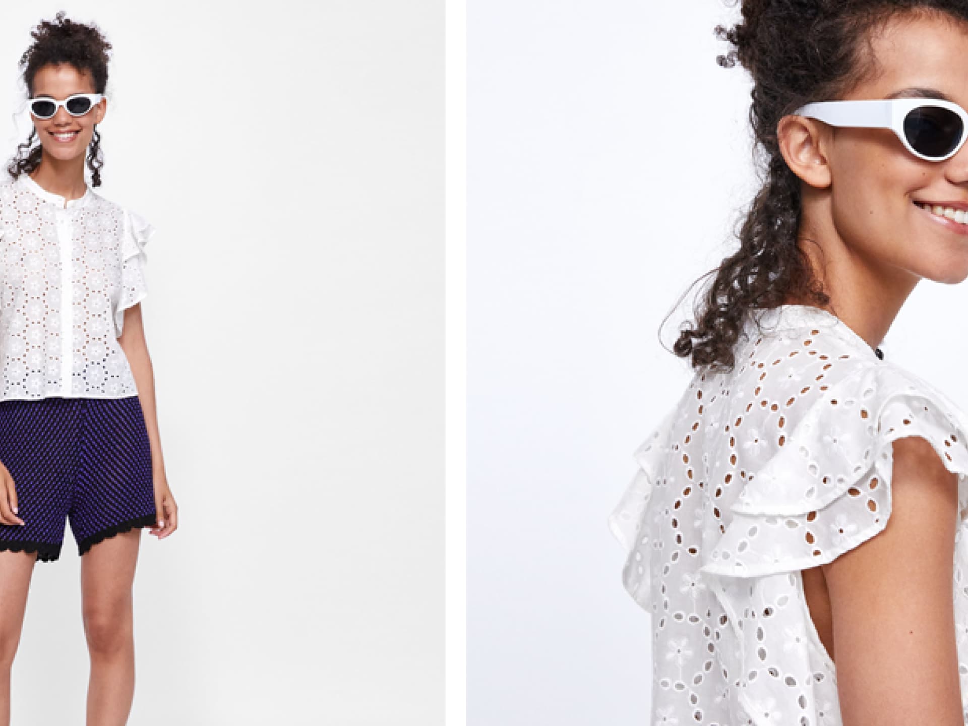 ZARA-Bluse-Lochspitze