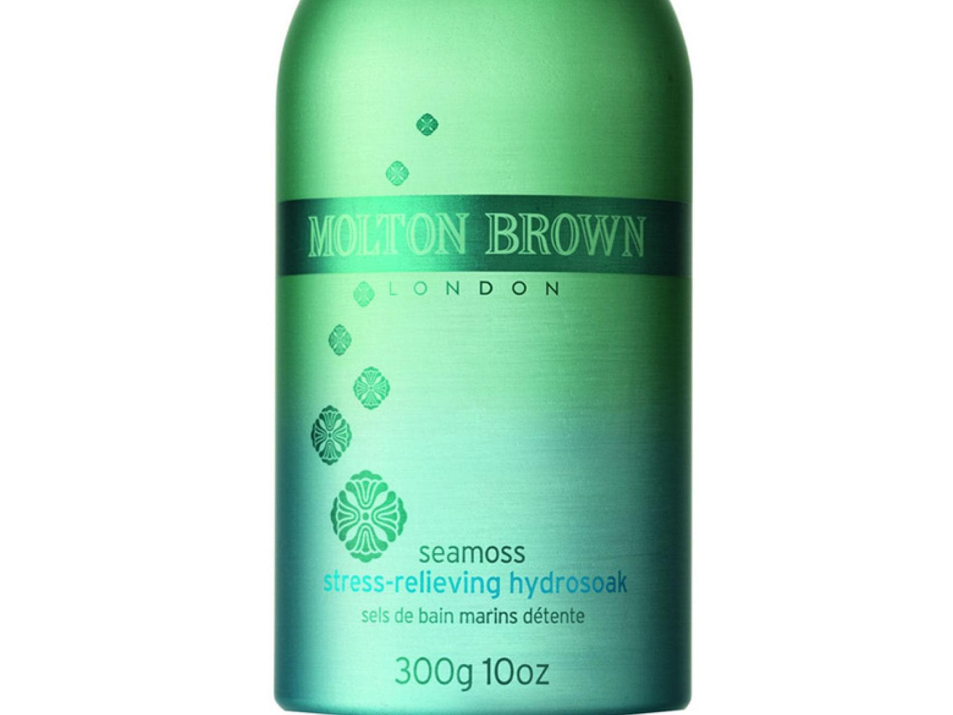 Feuchtigkeitstherapie aus Meeresextrakten: Molton Brown Seamoss Badesalz über LudwigBeck, ca. 25 €