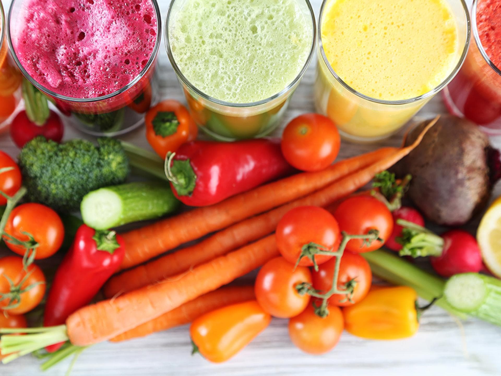 Detox basiert auf Obst und Gemüse.