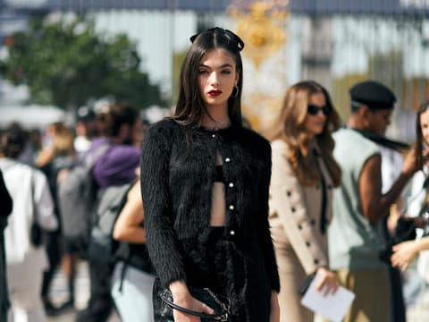 Schwarzer Cardigan Streetstyle