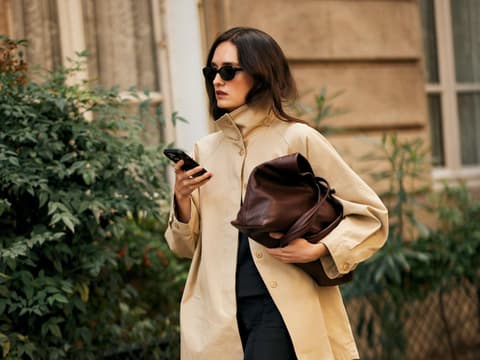 Braune Handtasche Streetstyle