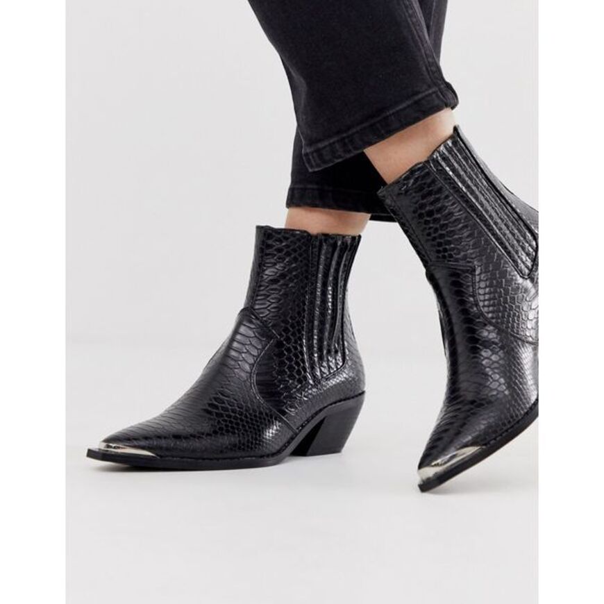 western heeled boots