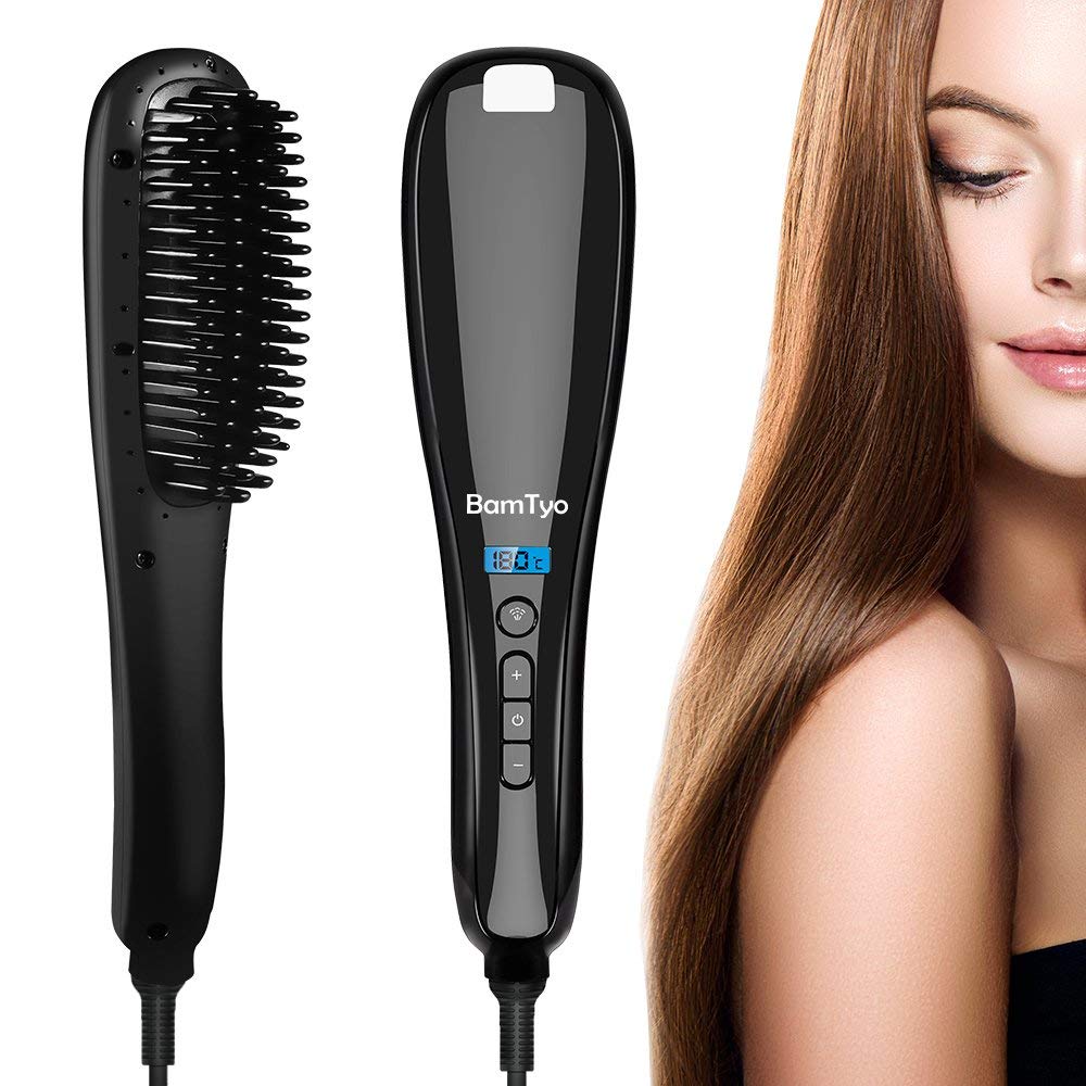 Iniya Smooth Brush – Glättbürste Mit Wildschweinborsten & Keramikplatten, Reduziert Frizz, Französische Marke